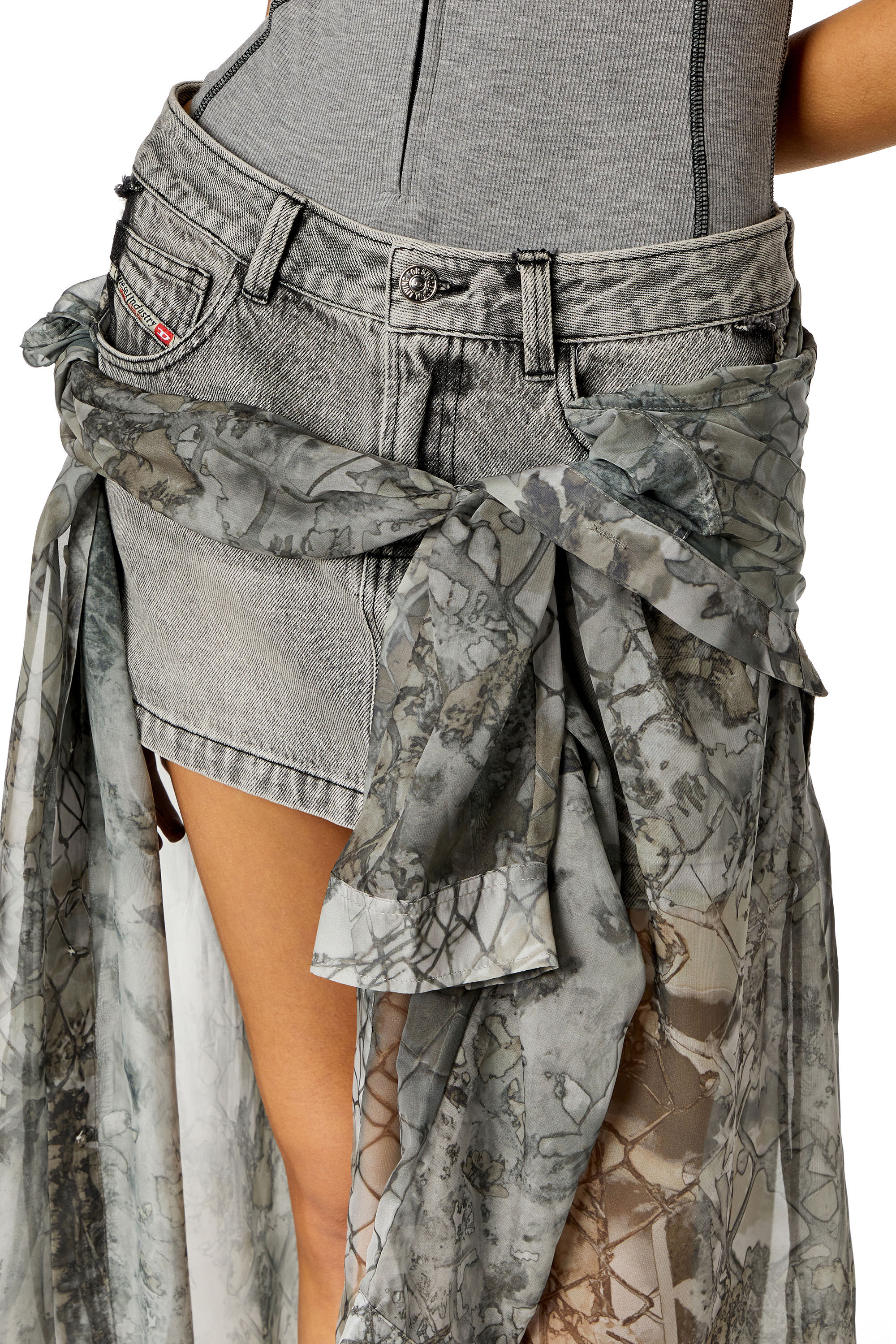 スカート andmary AM1048 Holly mini skirt gray M ANDMARY】Holly mini skirt