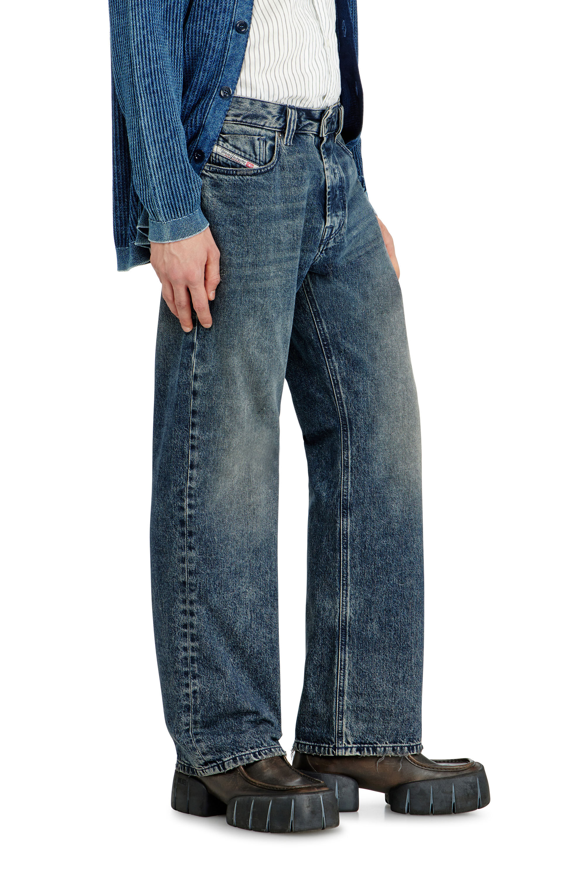 Diesel - Male's Relaxed Jeans 1980 D-Eeper 09N68, Dark Blue - 7