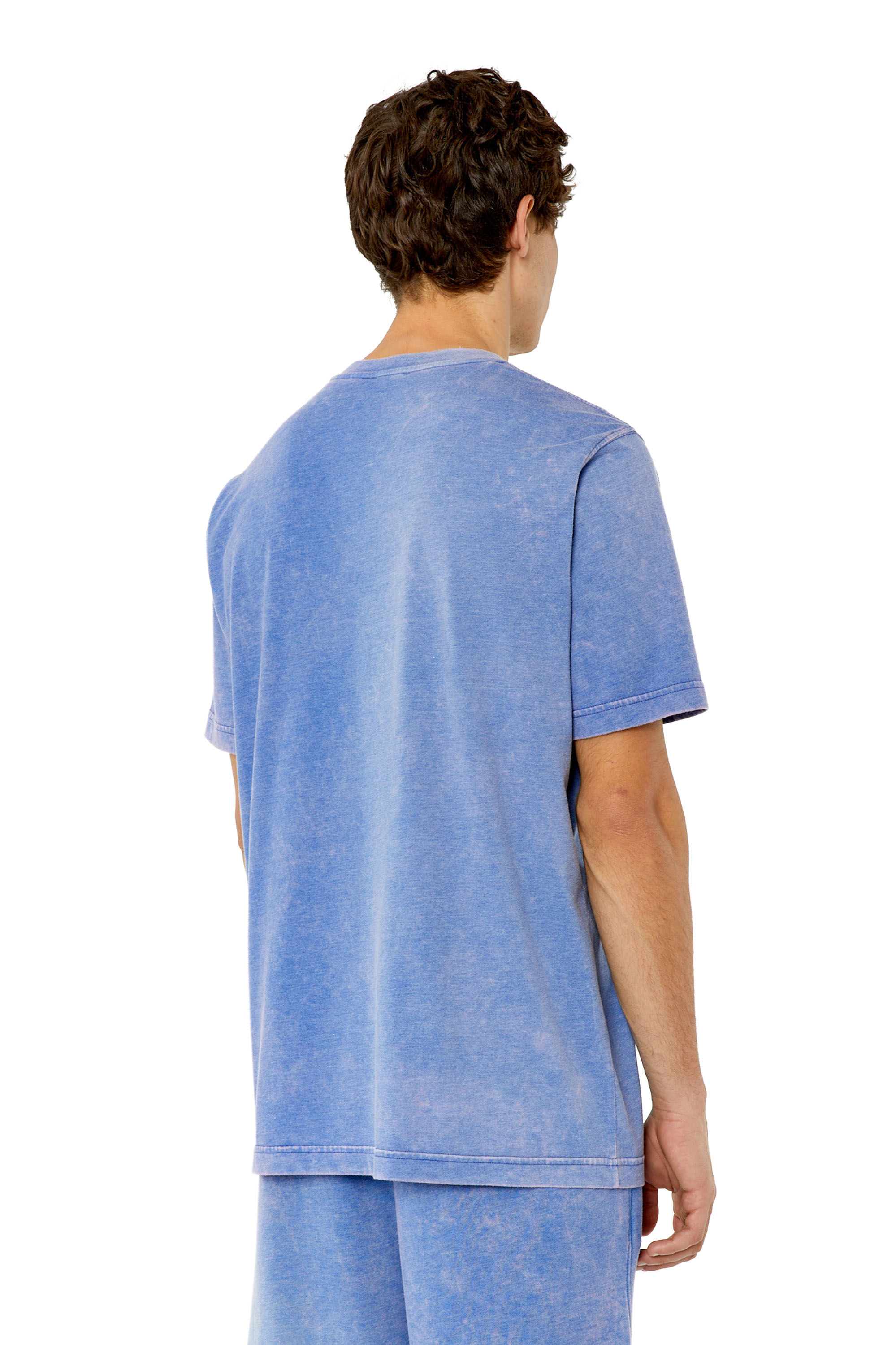 Diesel - T-JUST-G1, T-shirt avec traitement blanchi Homme in Bleu - 5
