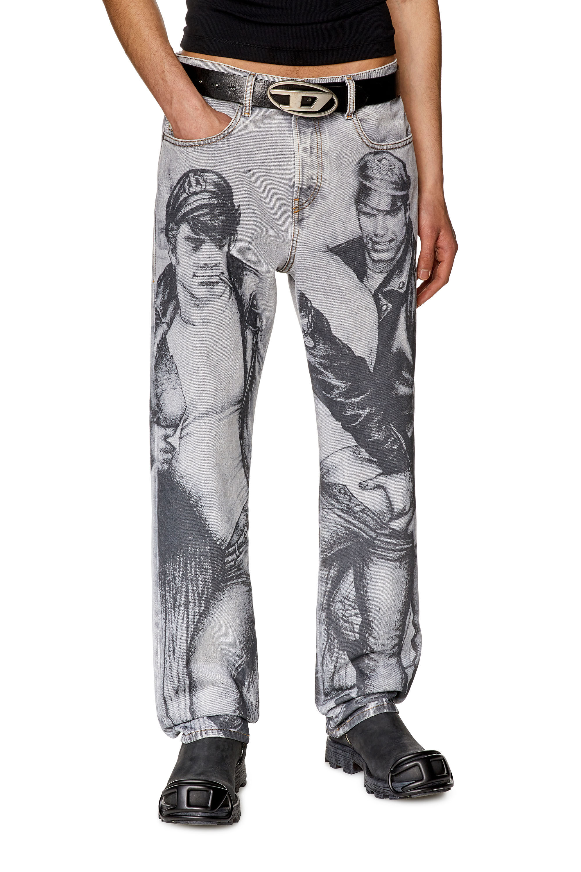 Diesel - Unisex's Straight Jeans 2020 D-Viker 007F8, Grey - 3