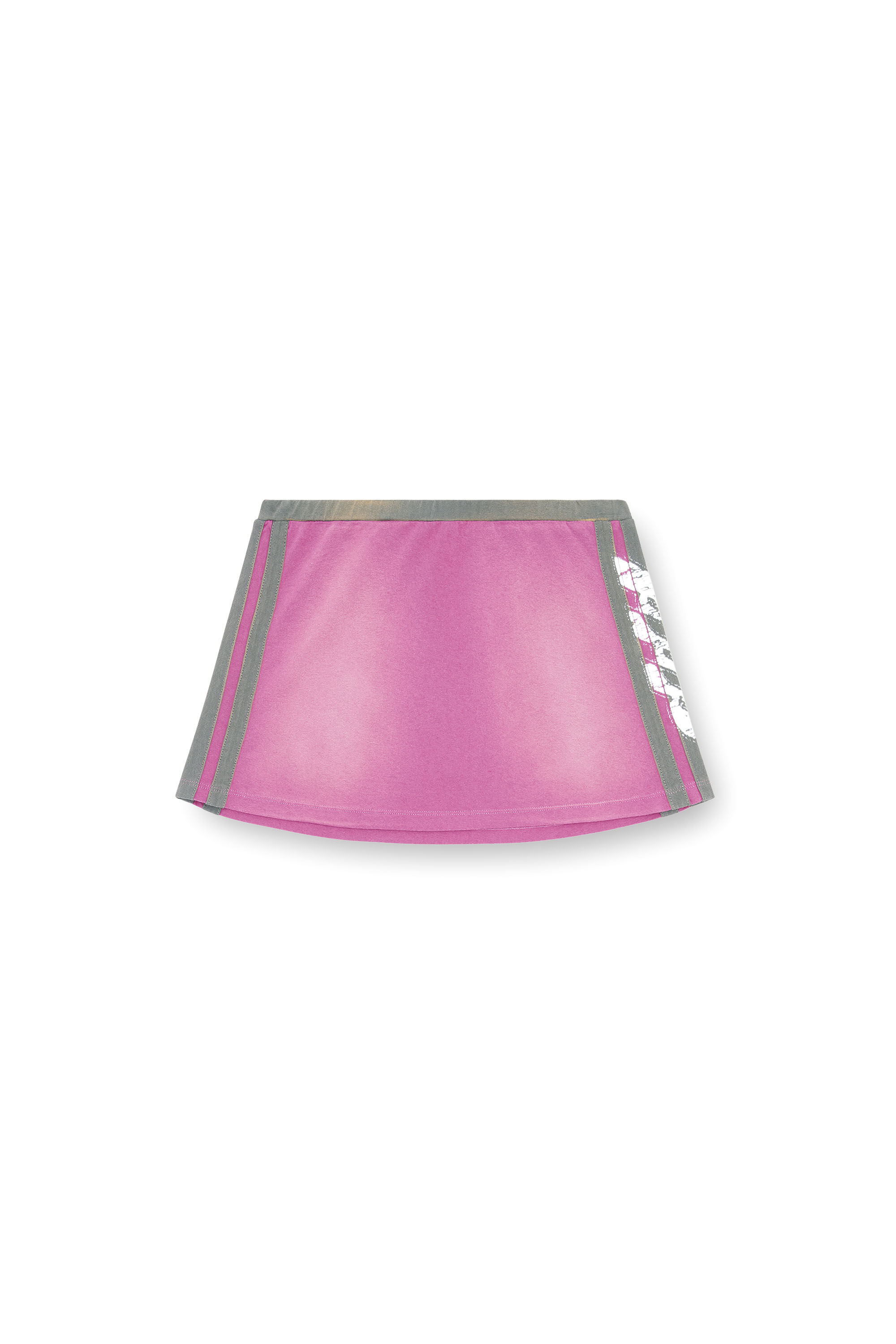 Diesel - O-UNCUT-STRIPE, Female's Sun-faded mini skirt in Hot pink - 2