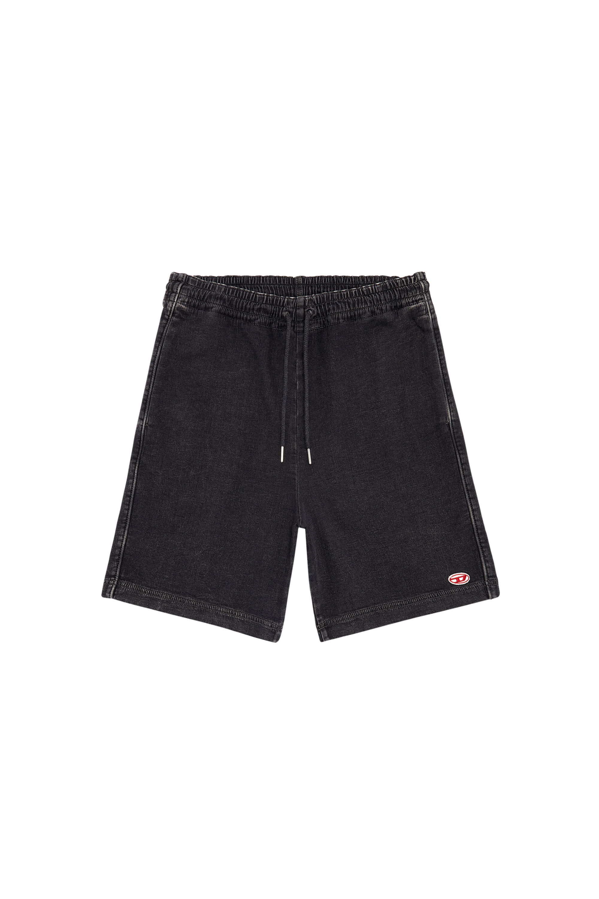 Diesel - D-BOXY TRACK DENIM SHORTS, Short en Track Denim Homme in Noir - 2