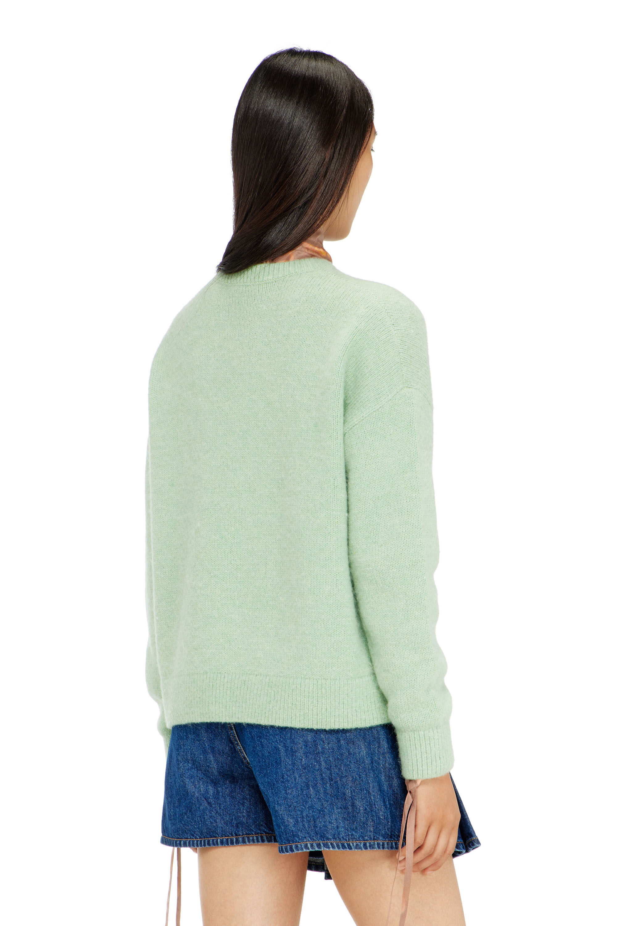 Diesel - M-AREETA, Pull en laine et m&eacute;lange d'alpaga Femme in Vert - 4