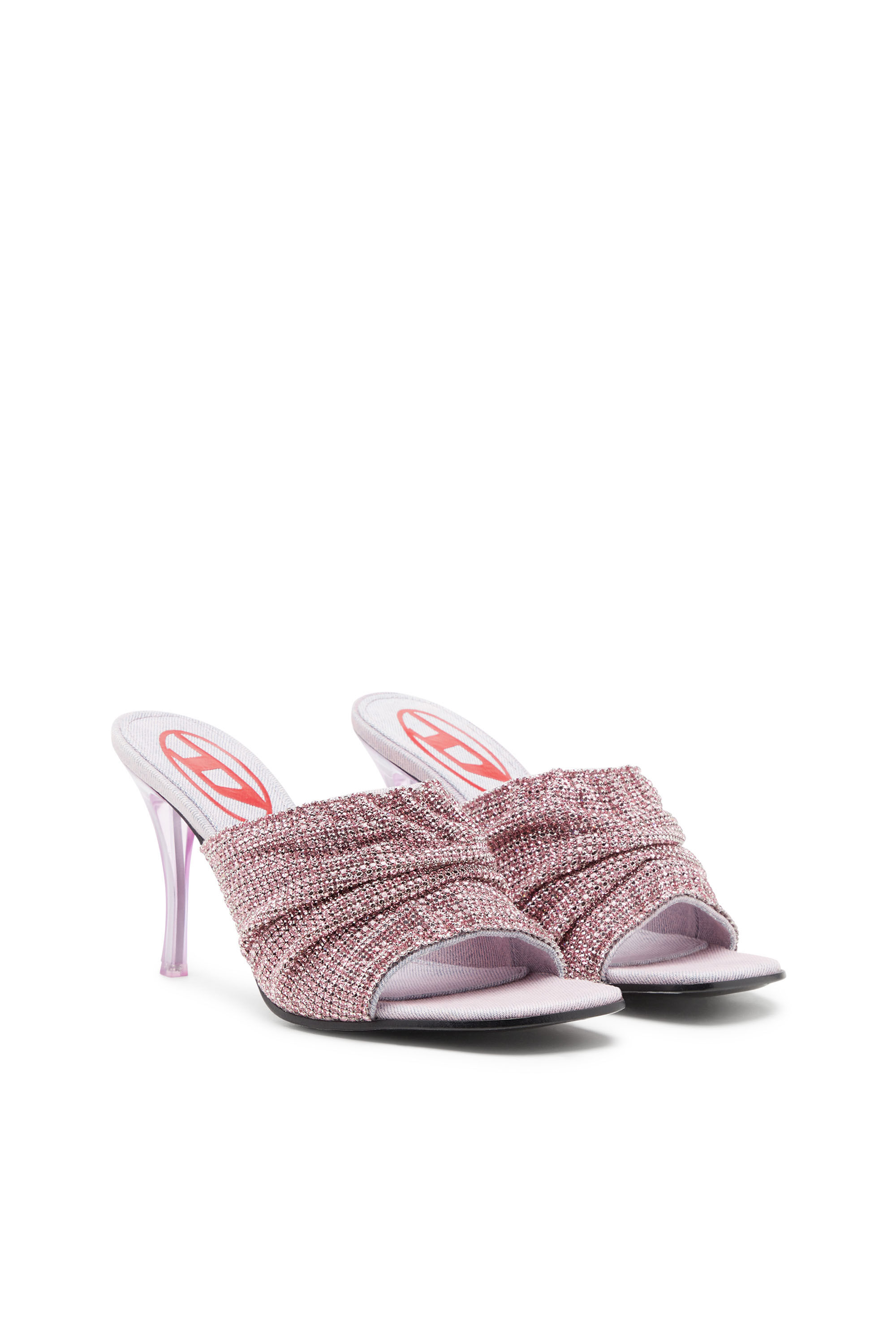 Diesel - D-SYDNEY SDL S, Woman's D-Sydney Sdl S Sandals - Mule sandals with rhinestone band in Pink - 2