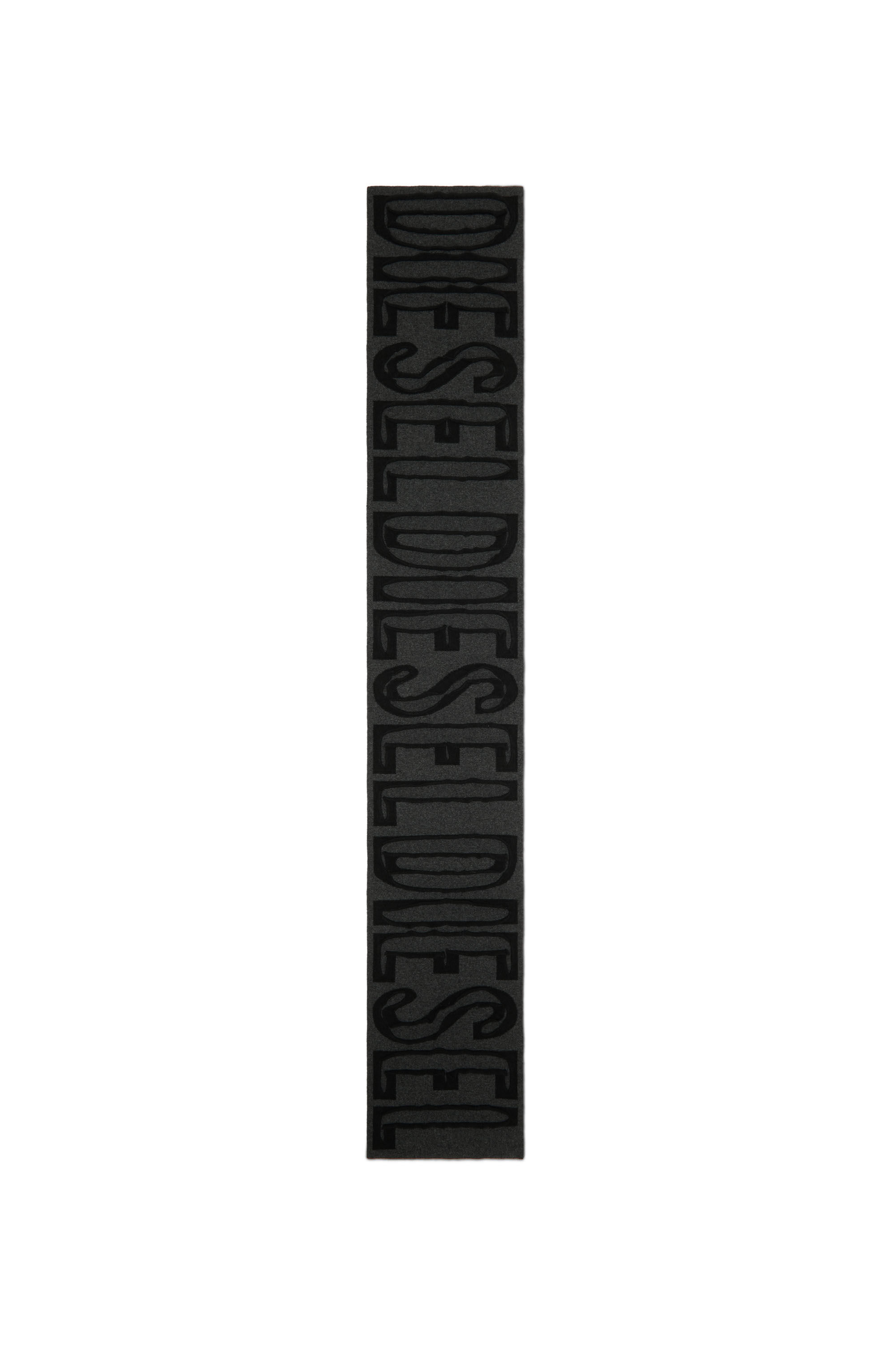 Diesel - K-REST, Écharpe en laine avec logo effet peel-off all-over Mixte in Gris - 2