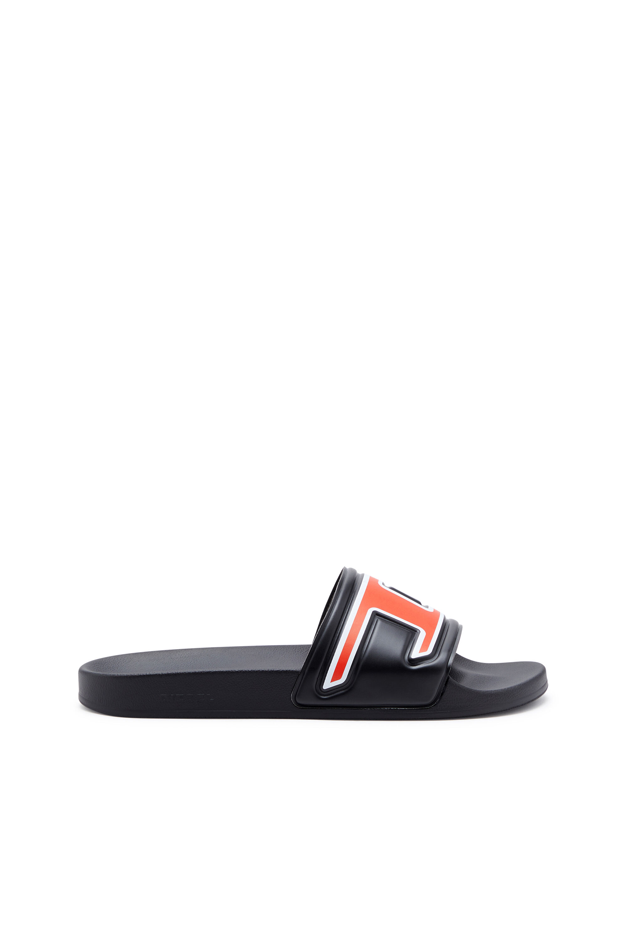 Diesel - SA-MAYEMI D, Sa-Mayemi-Claquettes de piscine avec logo D intégré Homme in Noir - 1