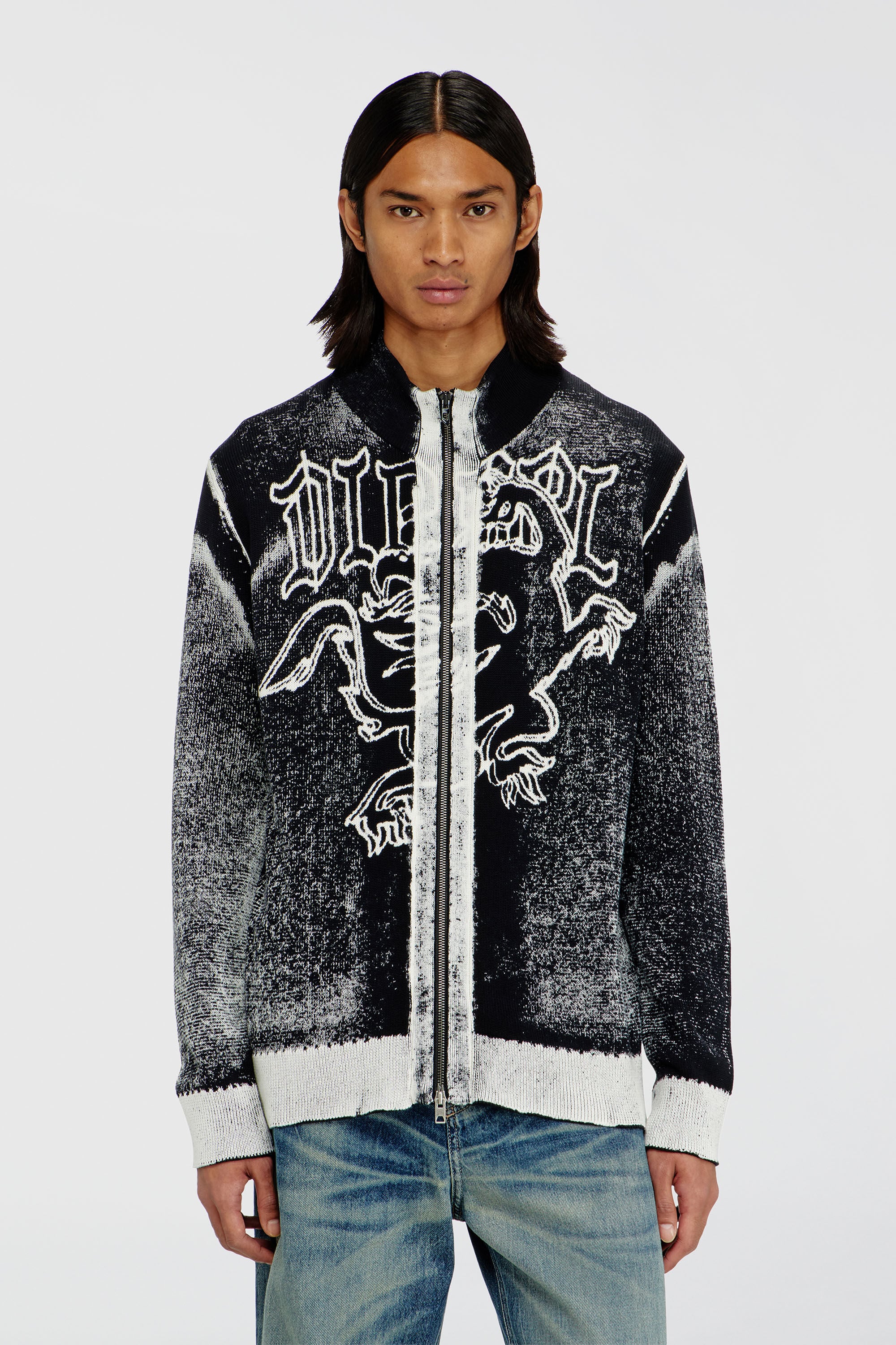 Diesel - K-LAUROS, C&aacute;rdigan tratado con motivo de grifo Hombre in Multicolor - 3