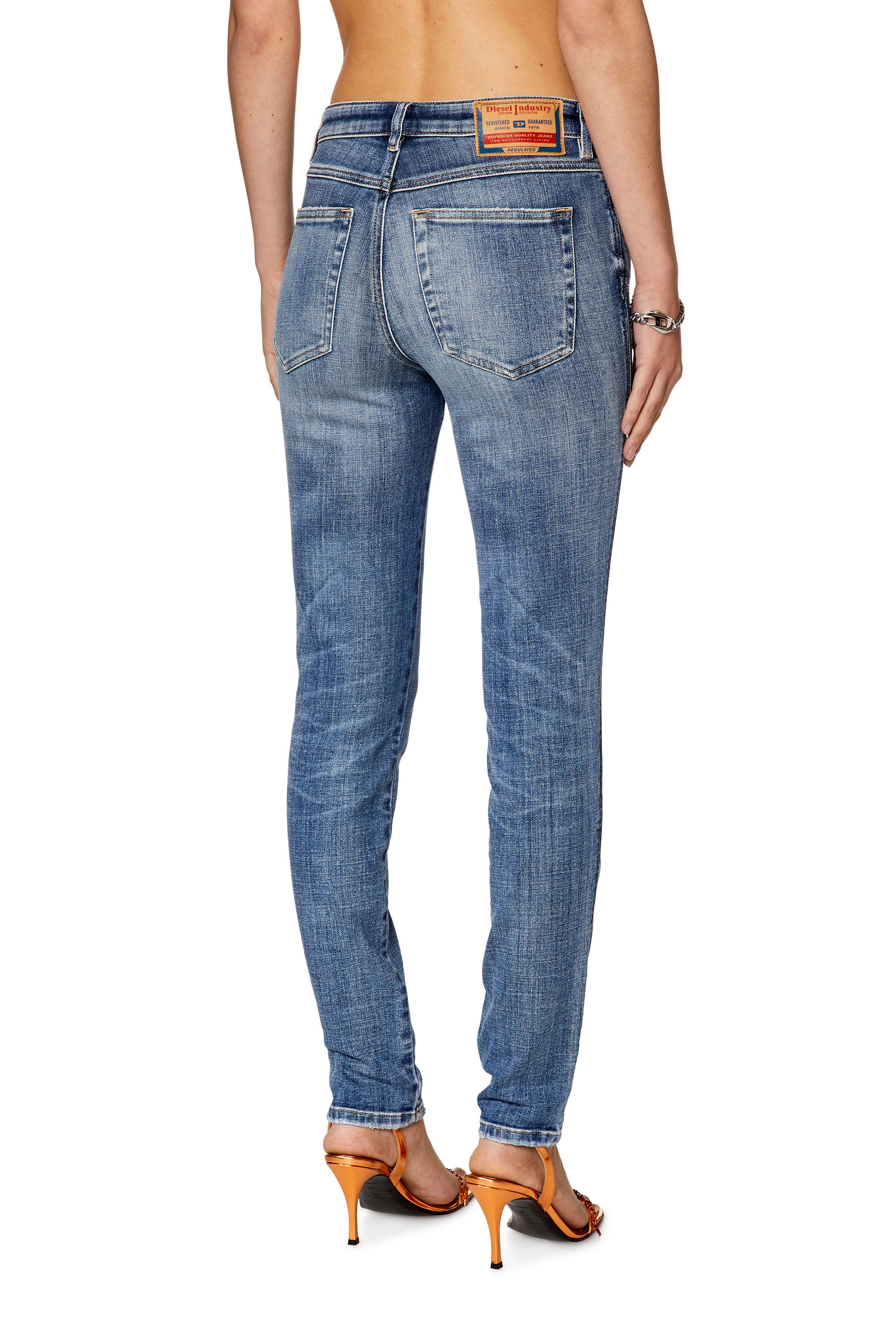 Diesel - Skinny Jeans 2015 Babhila 09G35 Femme, Bleu moyen - Image 5