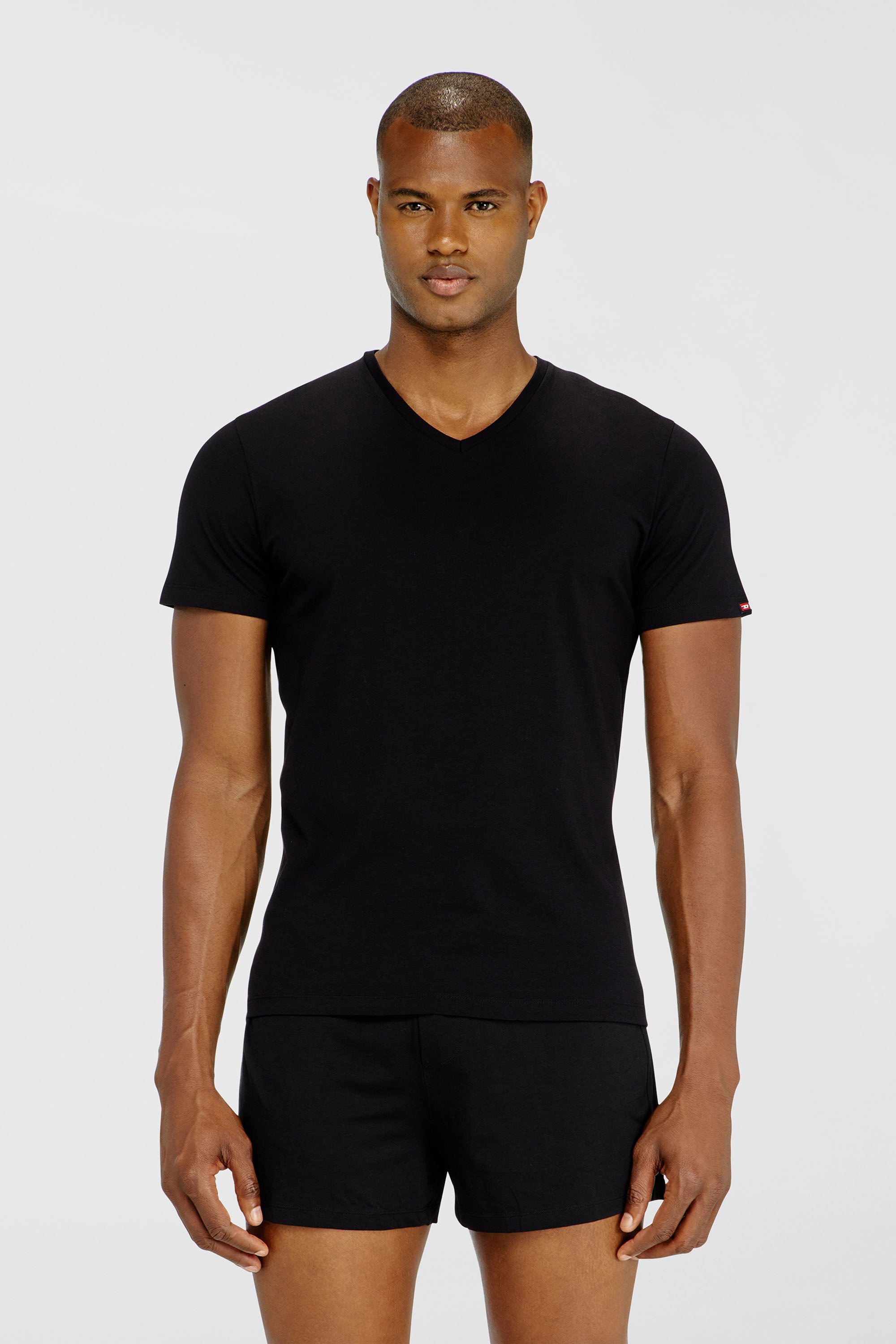 Diesel - MICHAEL-D-CORE-3PACK, Pack de tres camisetas de algod&oacute;n con cuello de pico Hombre in Negro - 2