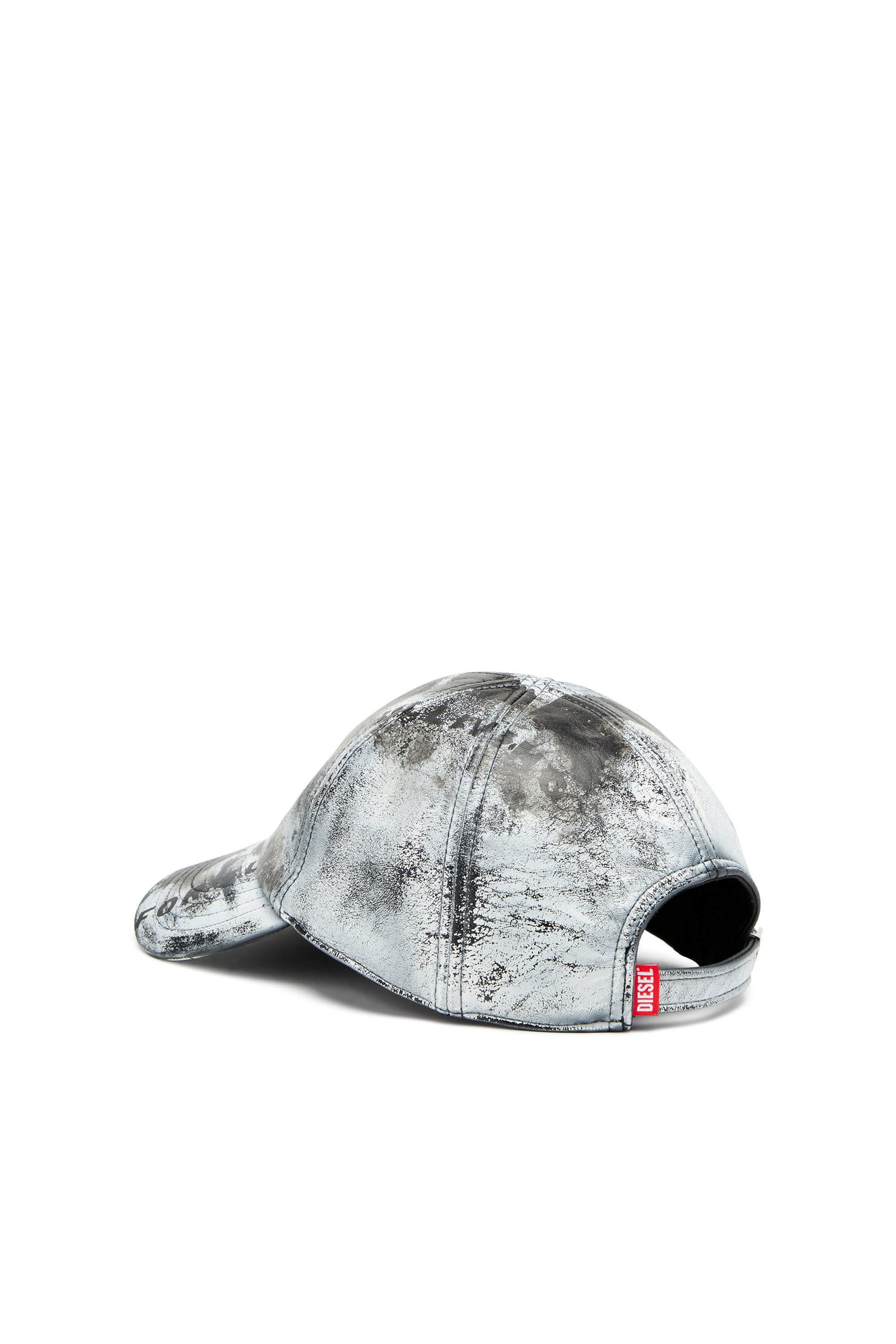 Men's Baseball cap in treated leather | Multicolor | Diesel US