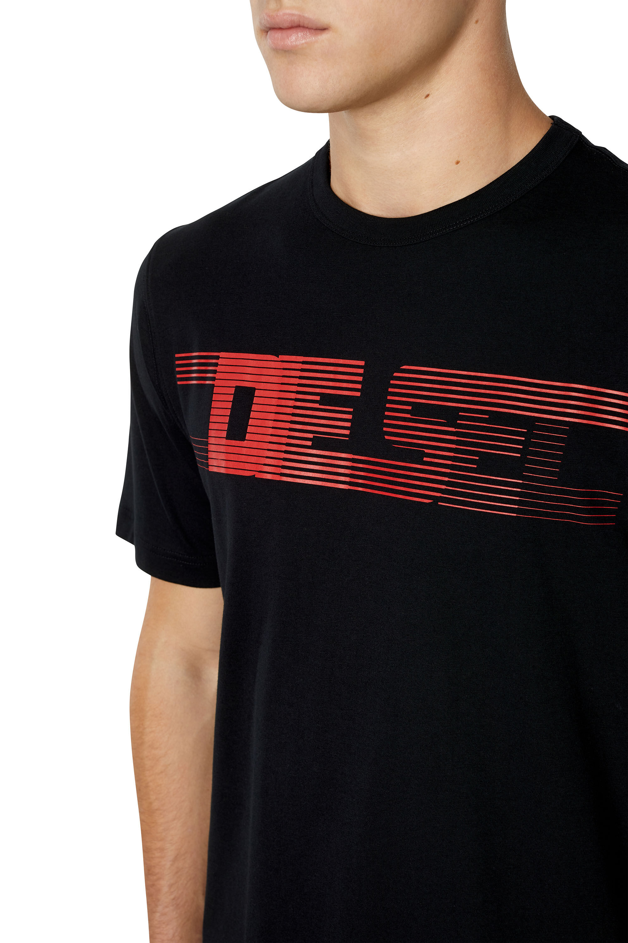 T-JUST-E19 Man: T-shirt with striped logo print | Diesel