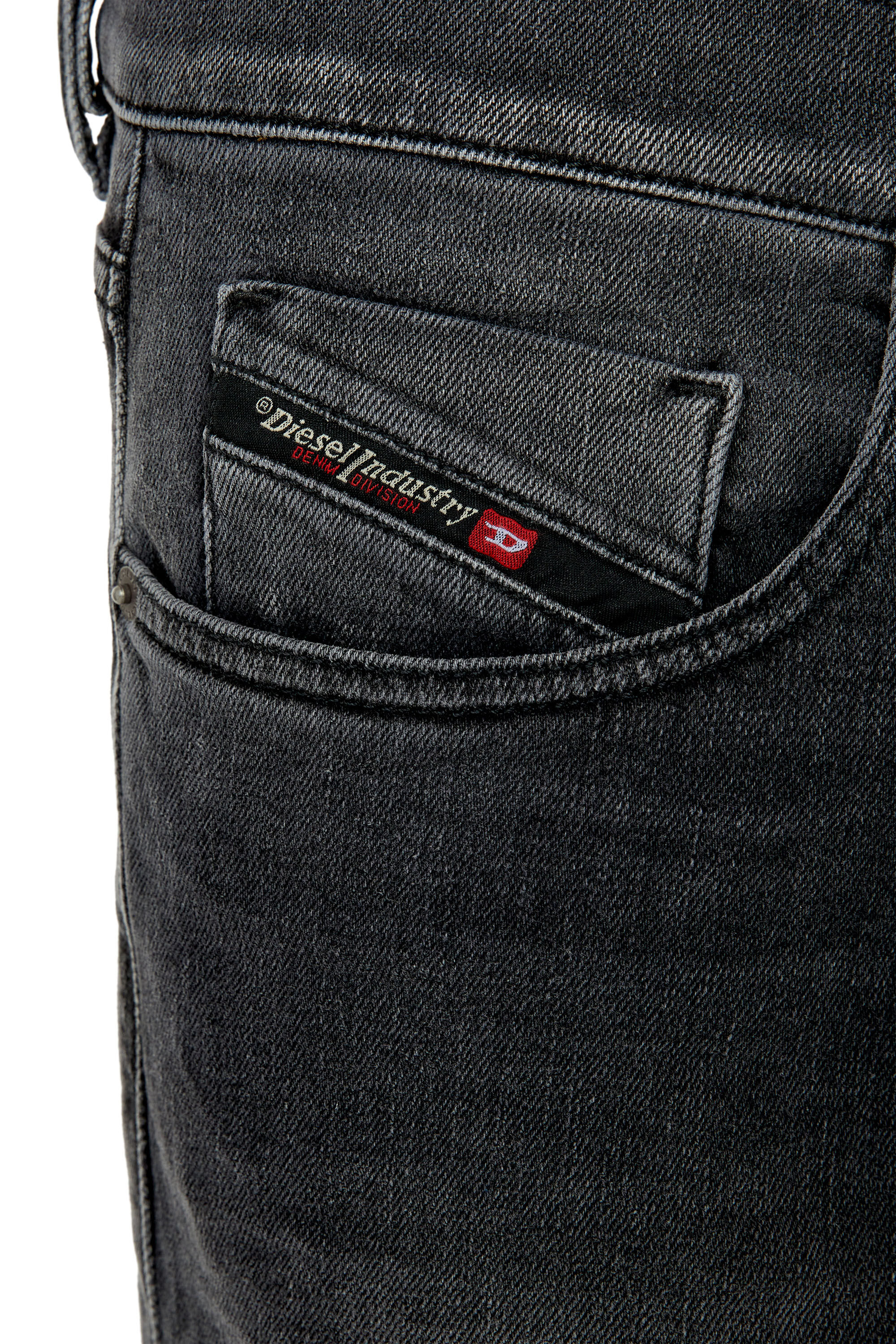 Diesel - Slim Jeans 2019 D-Strukt 09E94, Male's Slim Jeans - 2019 D-Strukt in Black/Dark Grey - 5