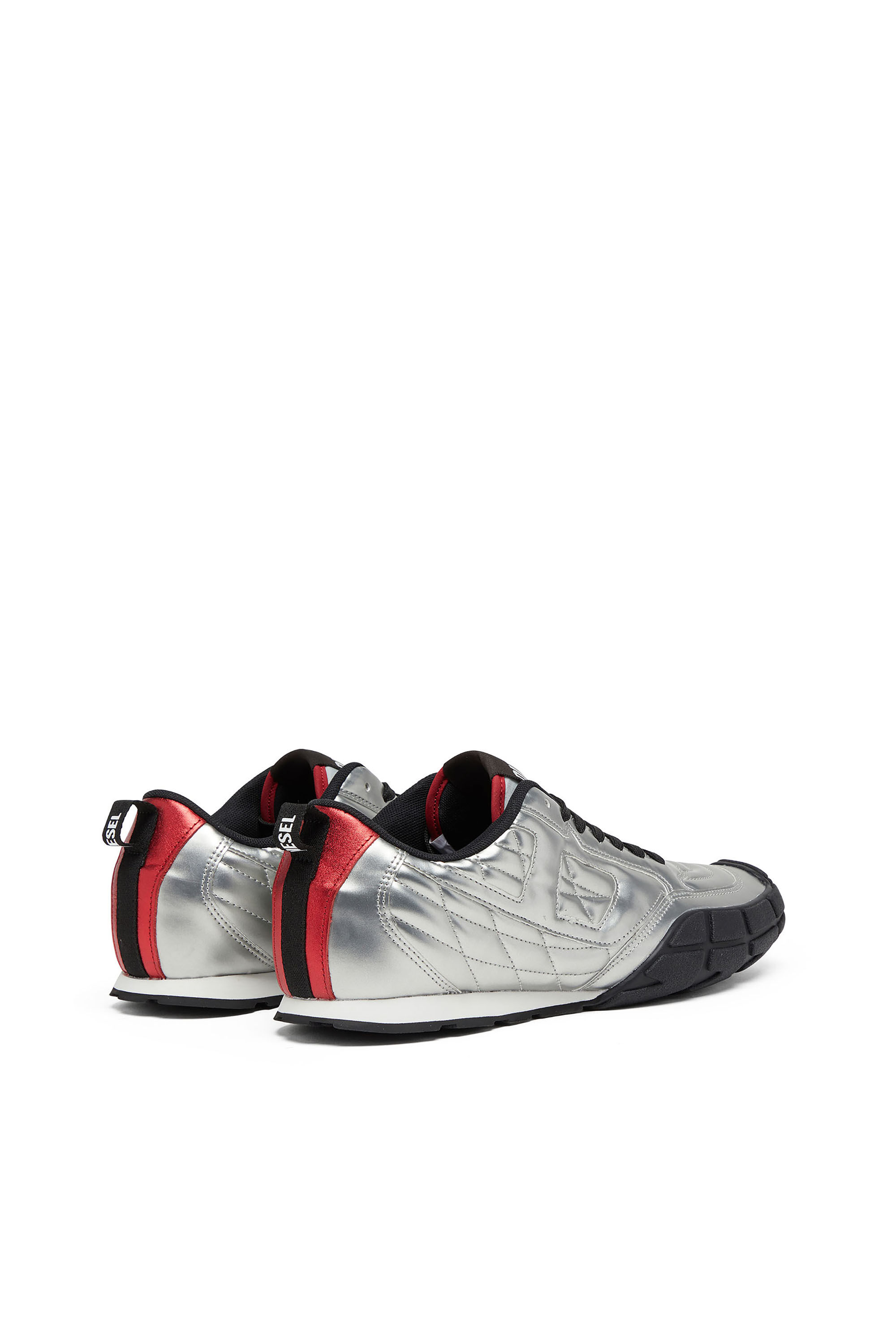 Women's S-Pagodha-Quilted metallic sneakers | Silver | Diesel