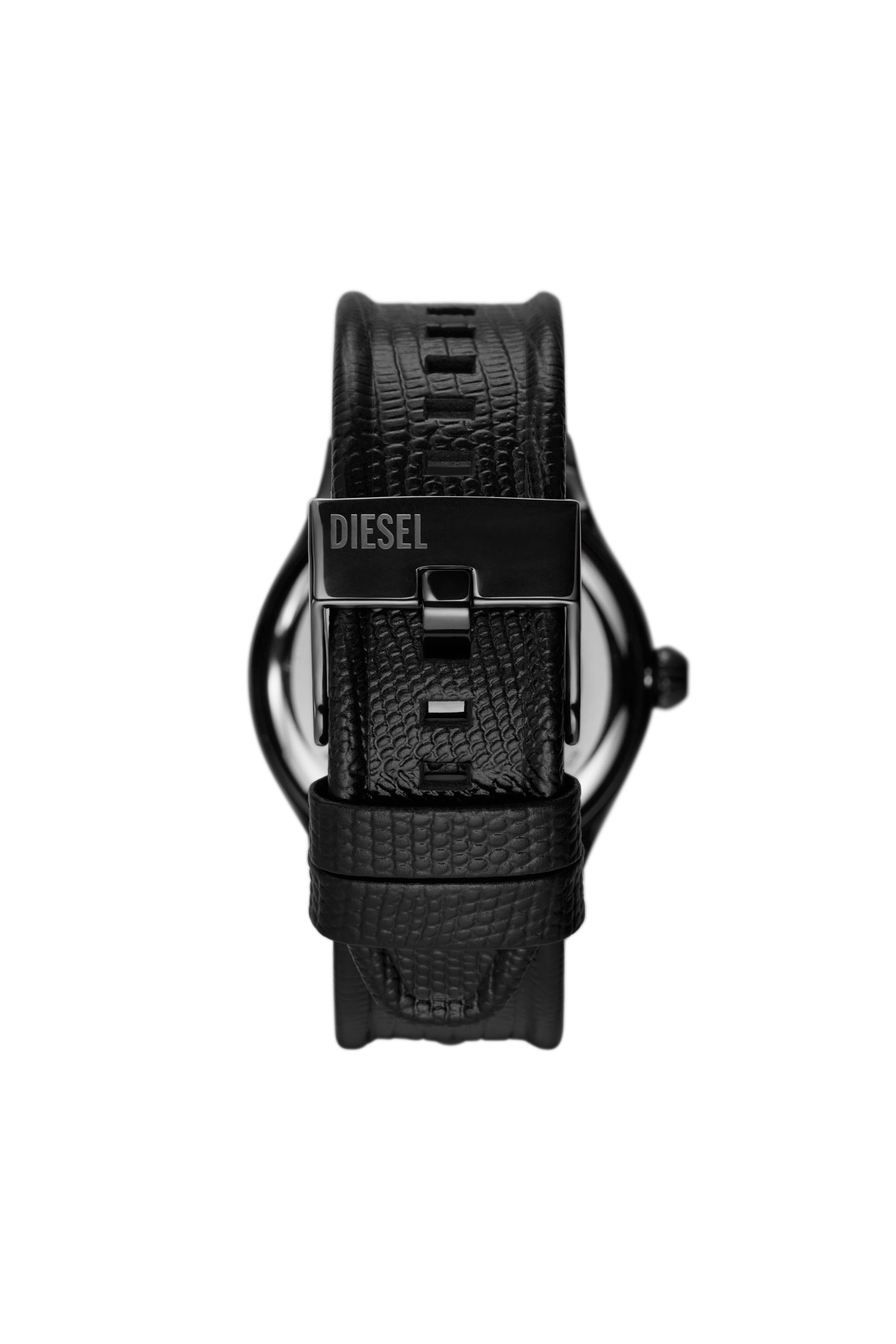 Diesel - DZ2193, Male's Vert three-hand date black leather watch in Black - 2
