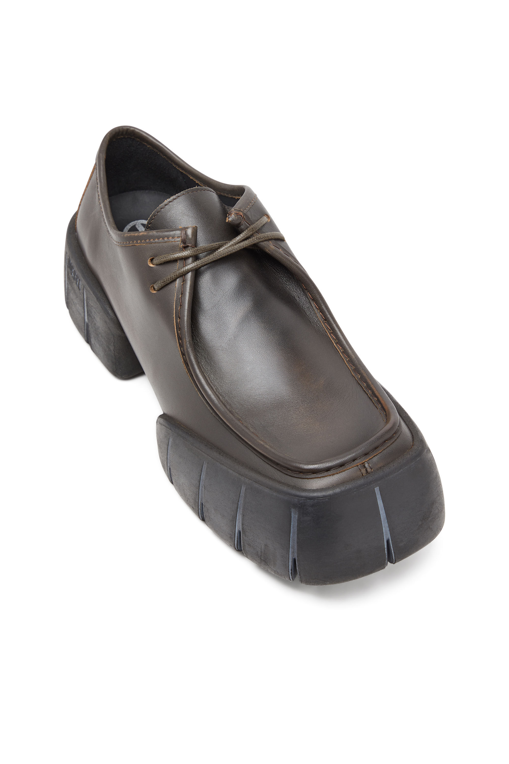 Men's D-Tex-Moccasin-style shoes in brushed leather | Brown