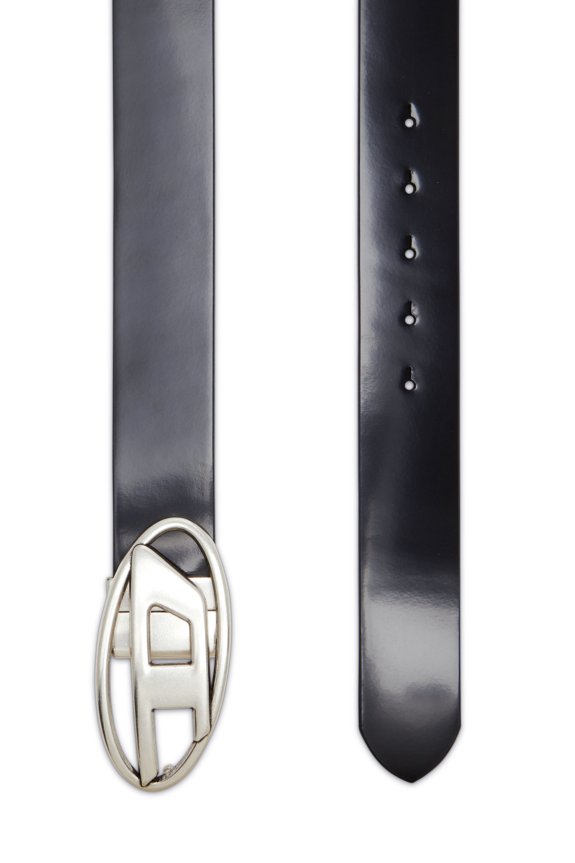 Diesel - B-1DR REV II, Male's Reversible belt in matte and shiny leather in Black - 2