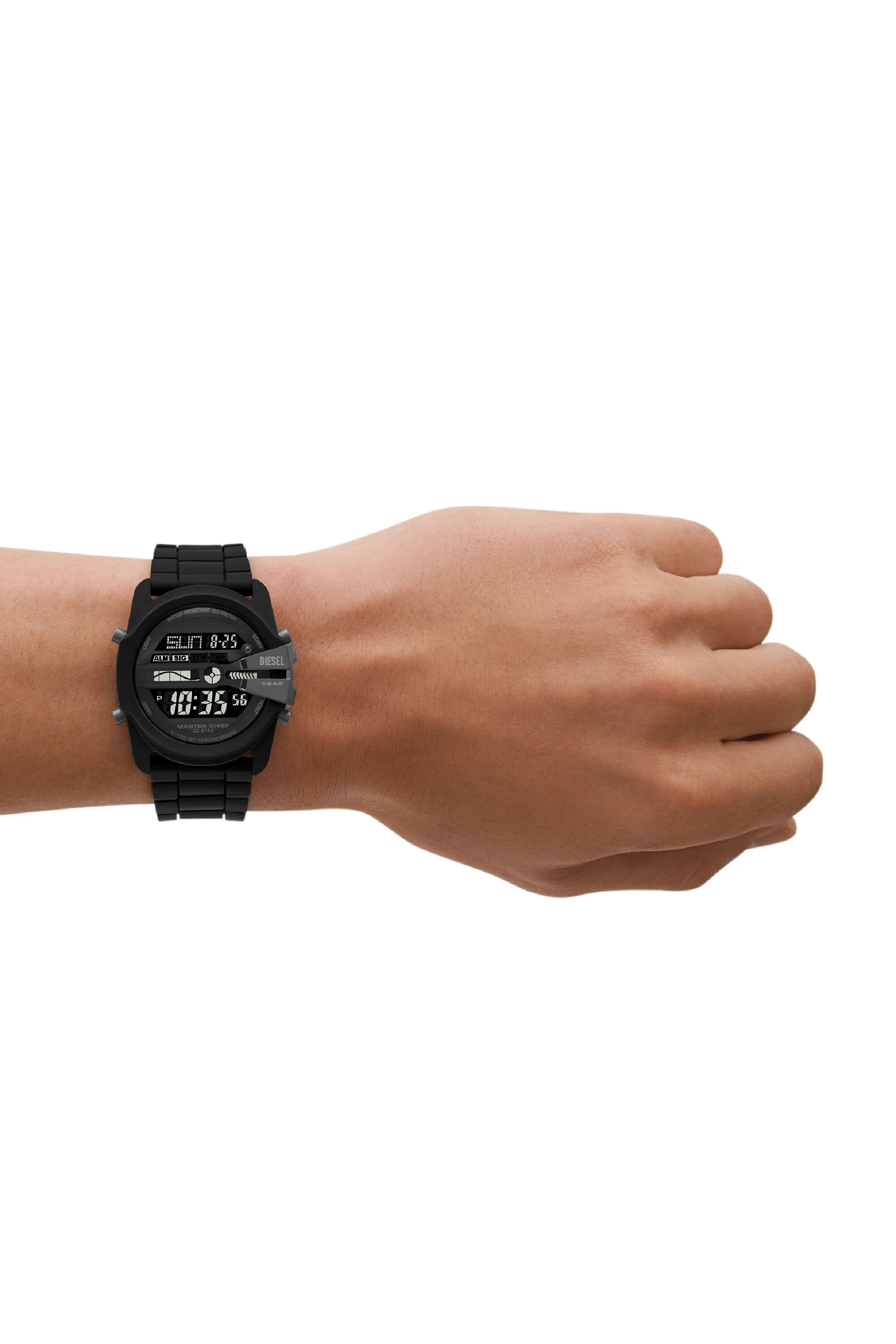 Diesel - DZ2158, Male's Master Chief Digital silicone watch in Black - 4