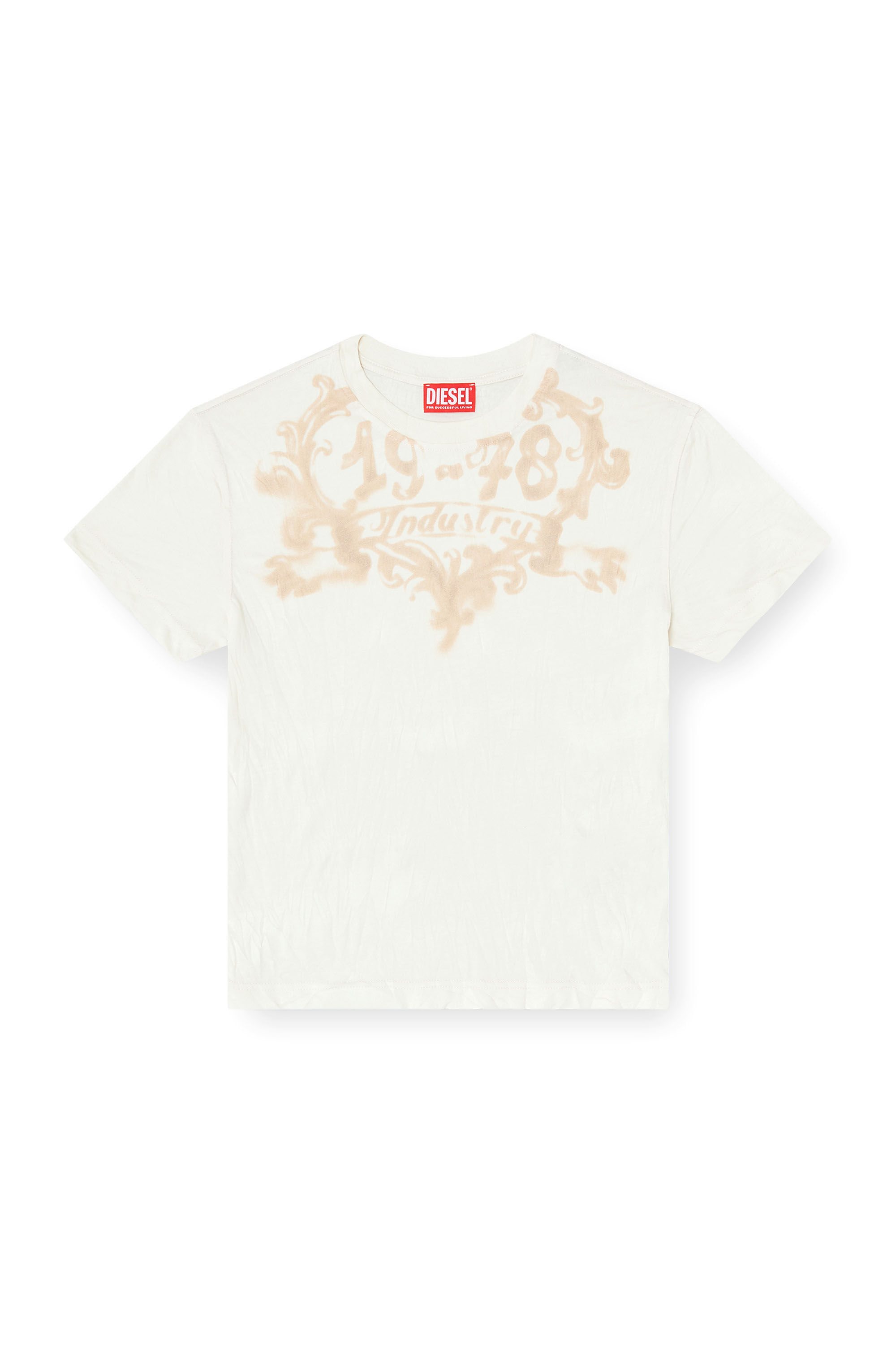 Diesel - T-ILA-AA5, Camiseta de algod&oacute;n con estampado gr&aacute;fico Mujer in Blanco - 2