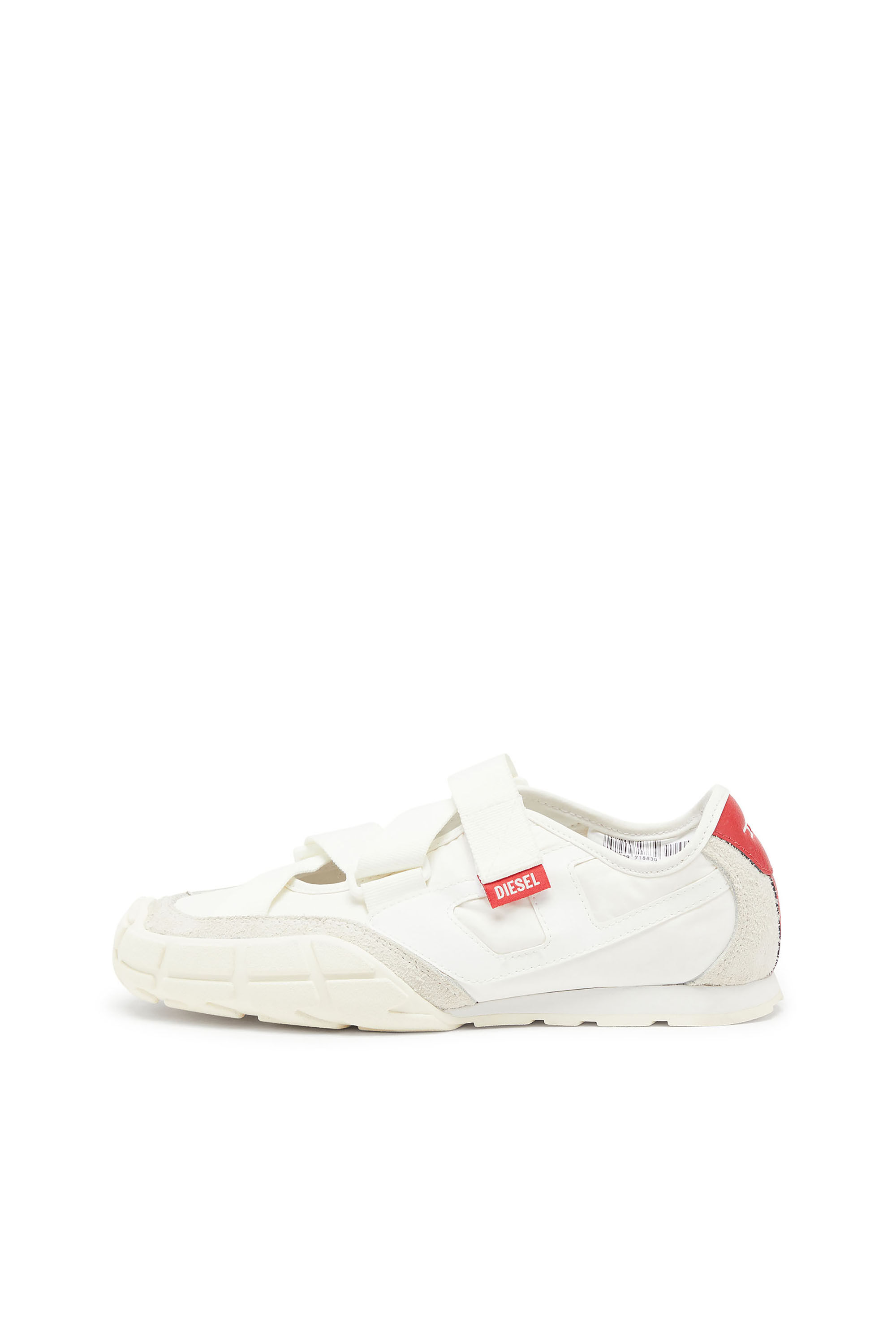 Women's S-Pagodha-Tongue-free strap sneakers in ripstop | White