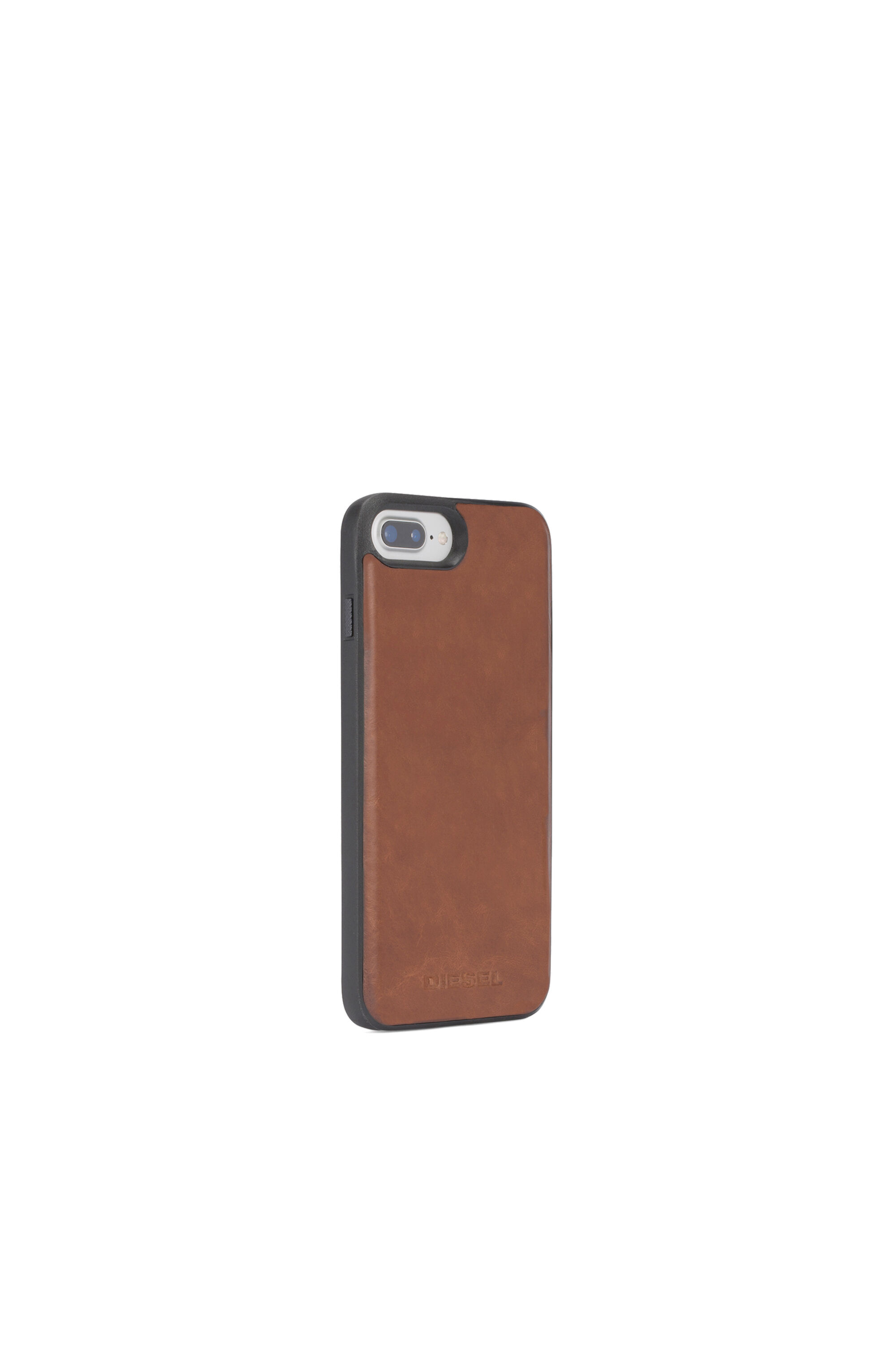 Diesel - BROWN LEATHER IPHONE X CASE, Coque en cuir marron, iPhone X Mixte in Marron - 4
