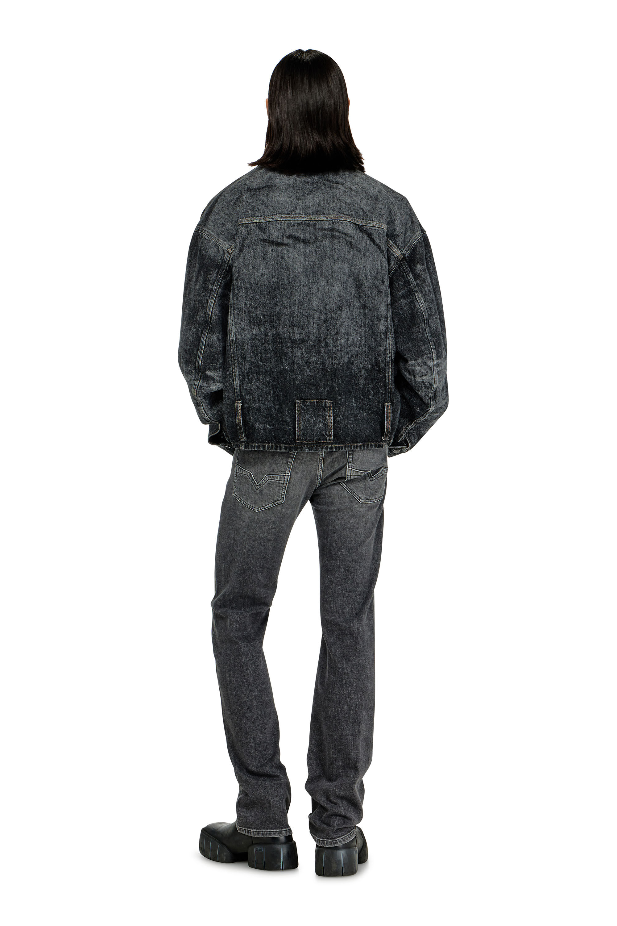 Diesel - Regular Jeans 1985 Larkee 0HDBD Homme, Noir/Gris fonc&eacute; - Image 3