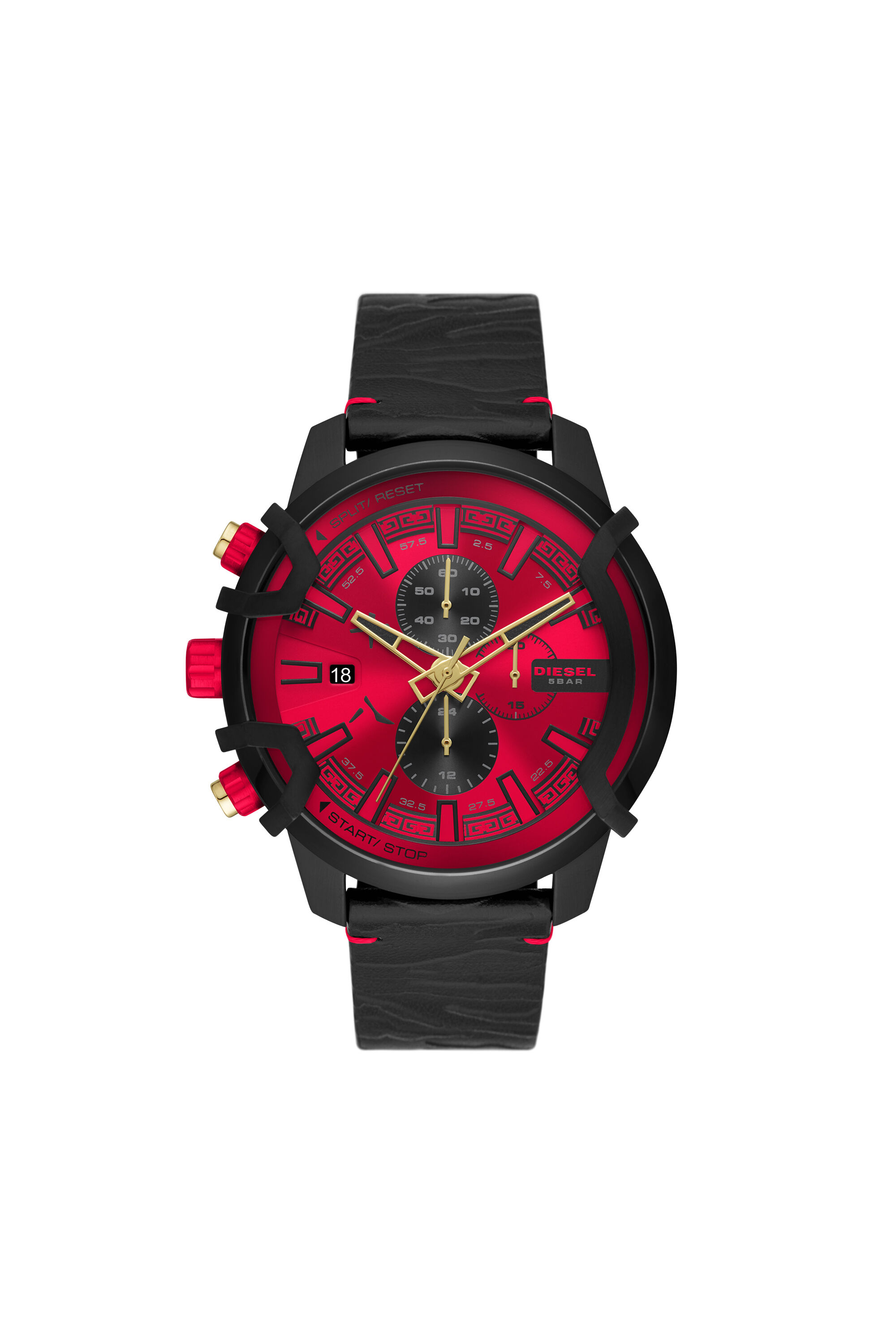 ティバラート DZ4583 Man: Griffed Chronograph Leather Watch | Diesel