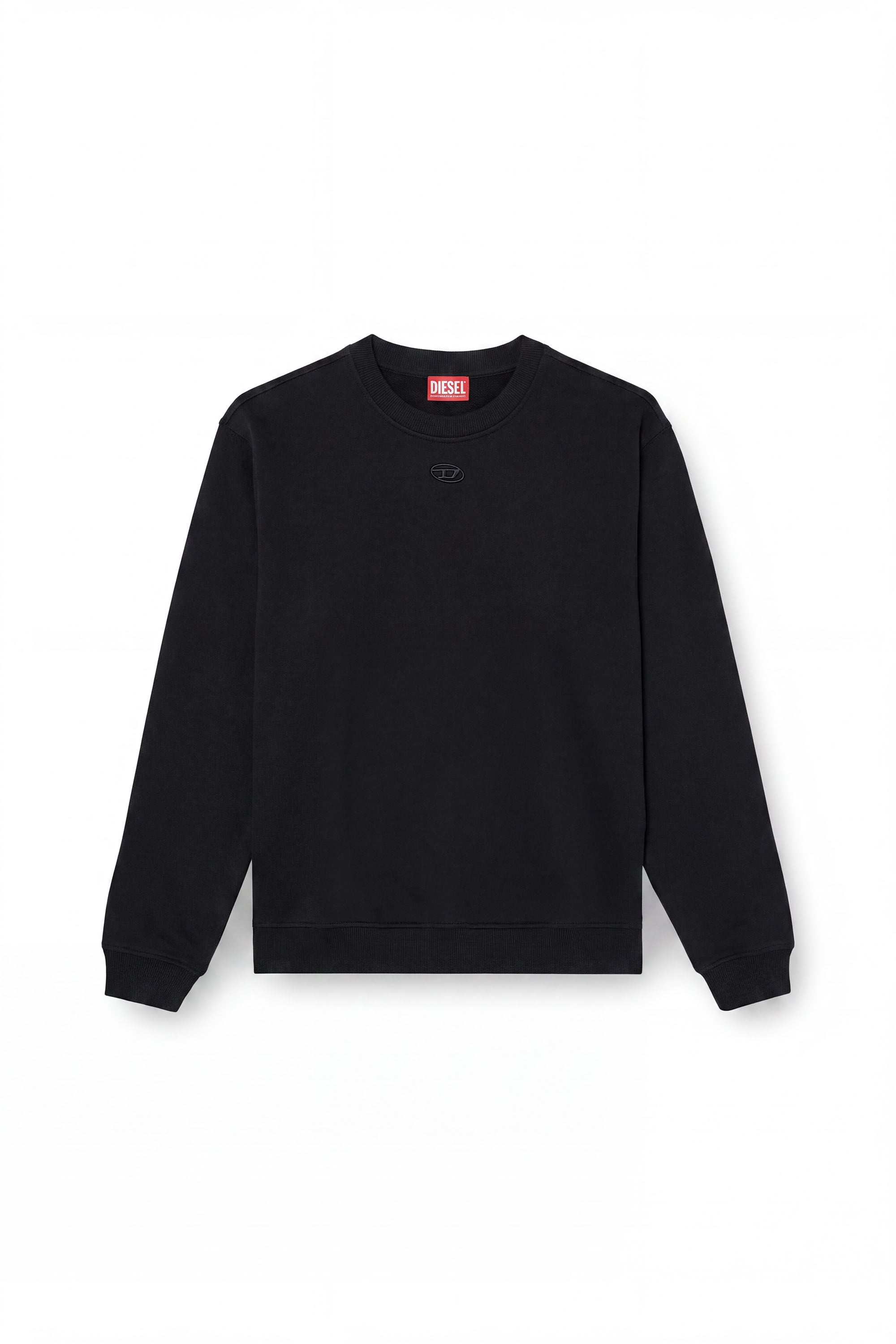 Diesel - F-NORMY-OD, Sudadera de algod&oacute;n con bordado Oval D Mujer in Negro - 2