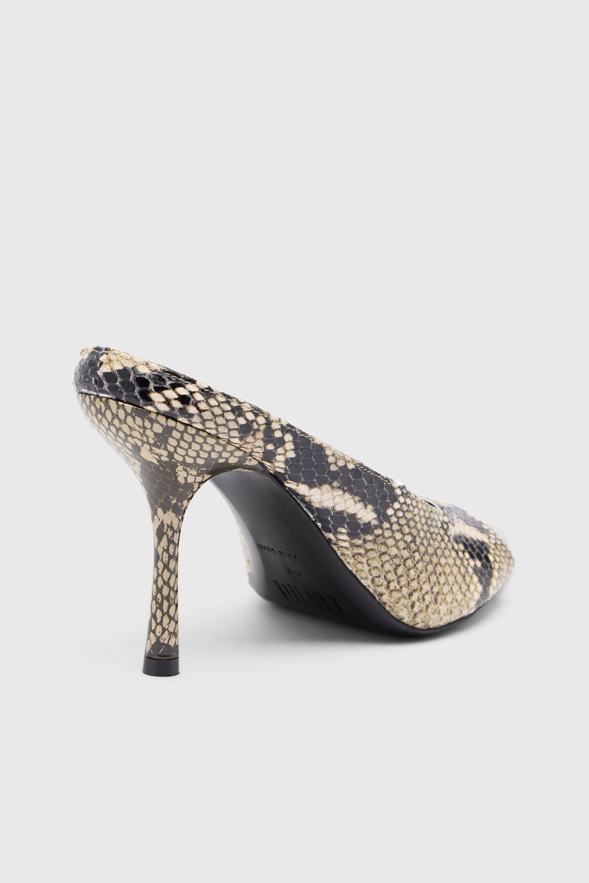 Diesel - D-DIAM'S SA 90, D-Diam&rsquo;s-Mule de cuero alta con lavado oscuro y D Oval flotante Mujer in Multicolor - 5