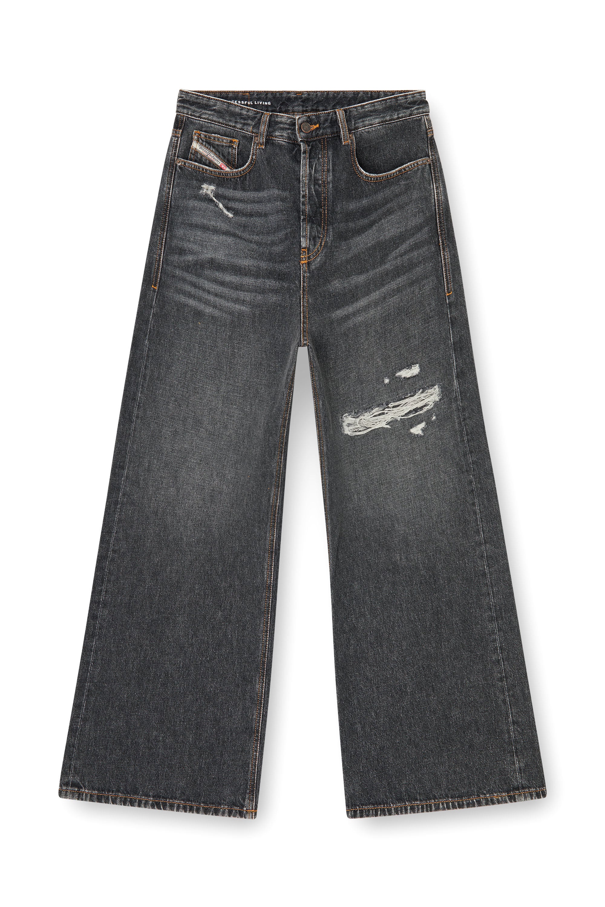 Diesel - Relaxed Jeans D-Rise 007DN Hombre, Negro/Gris oscuro - 6