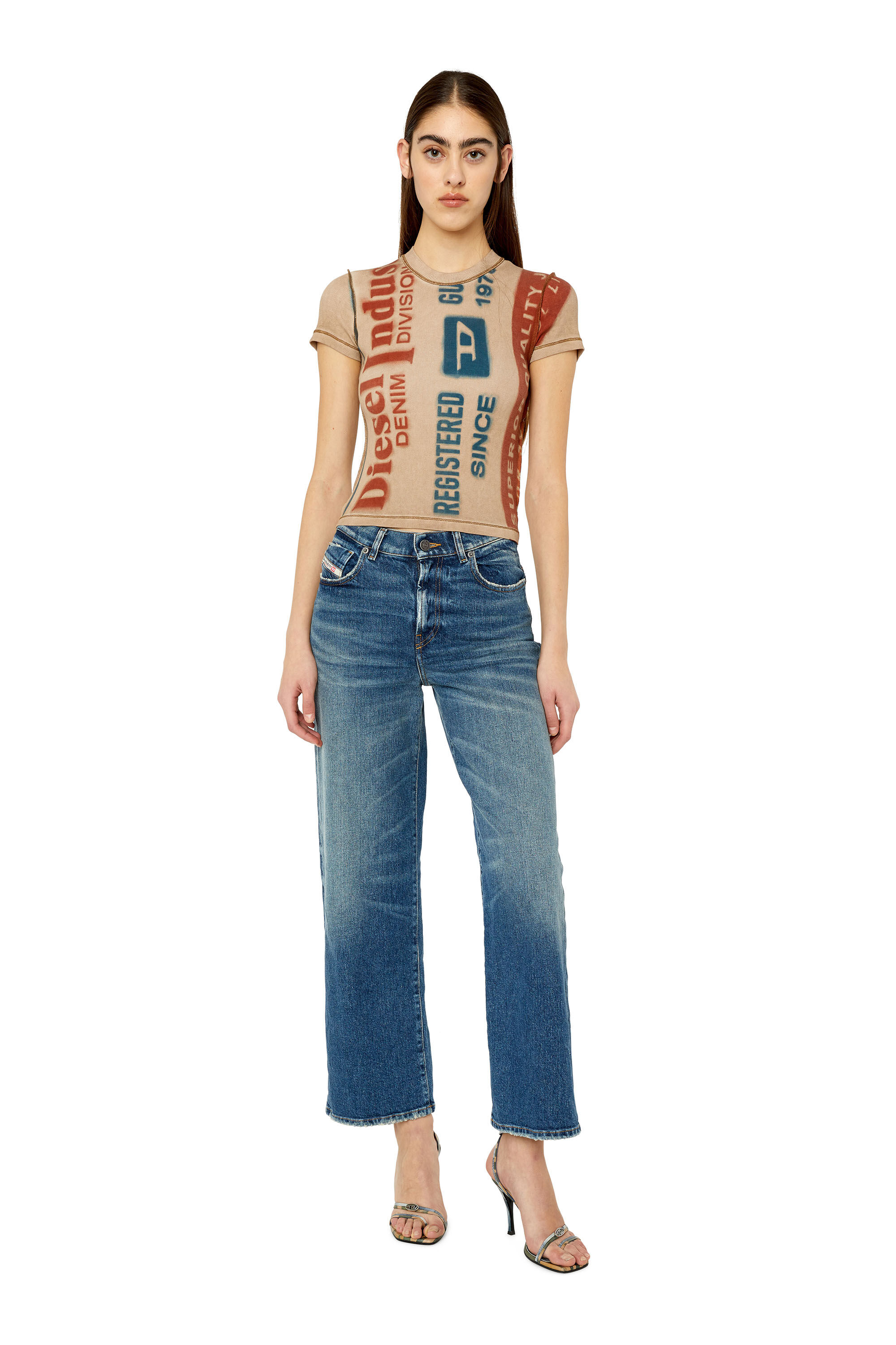 2000 Widee Woman: bootcutandflare Medium blue Jeans | Diesel