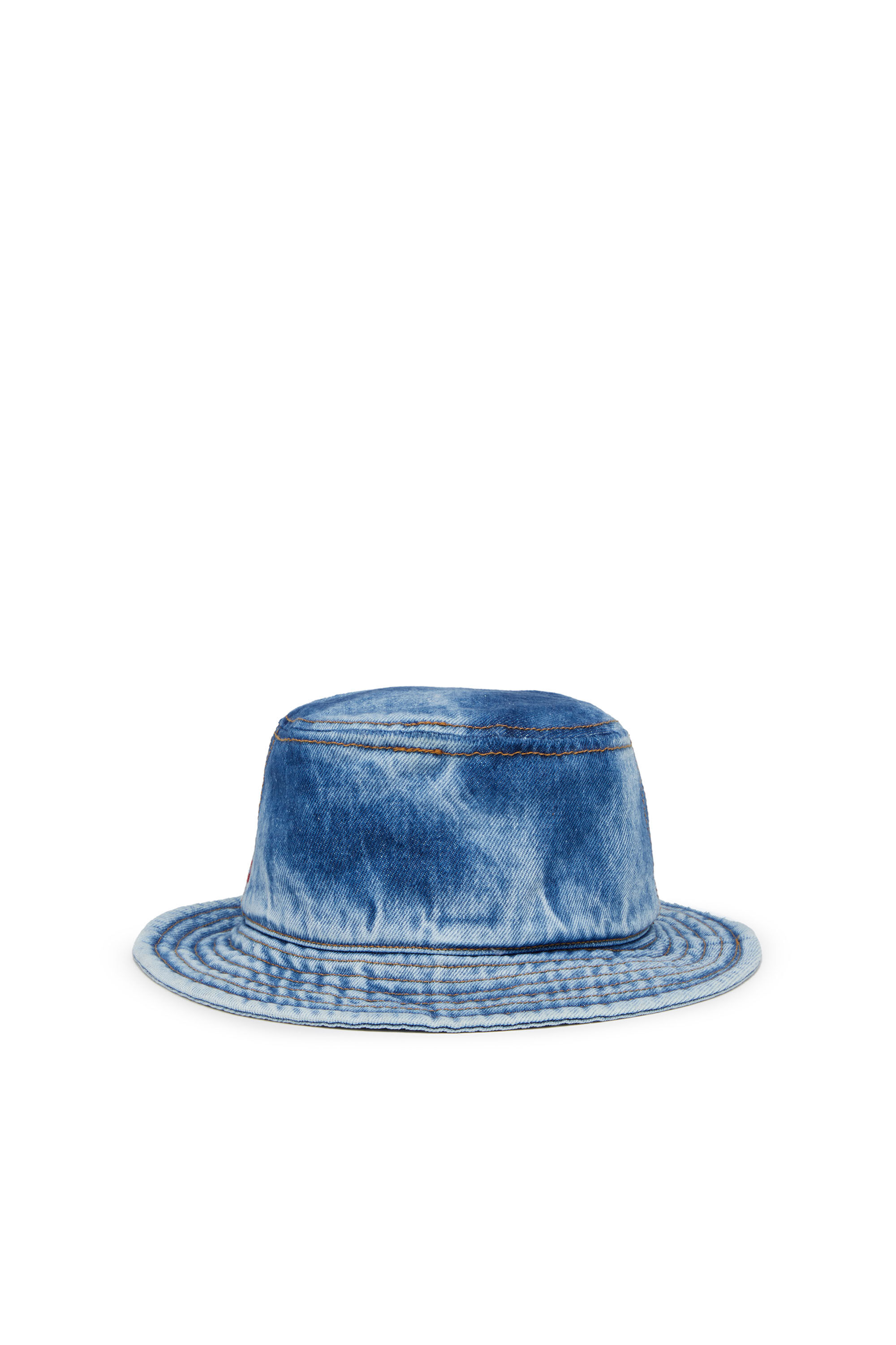 Diesel - C-LIB-FISHER, Male's Bucket hat in washed denim in Blue - 1