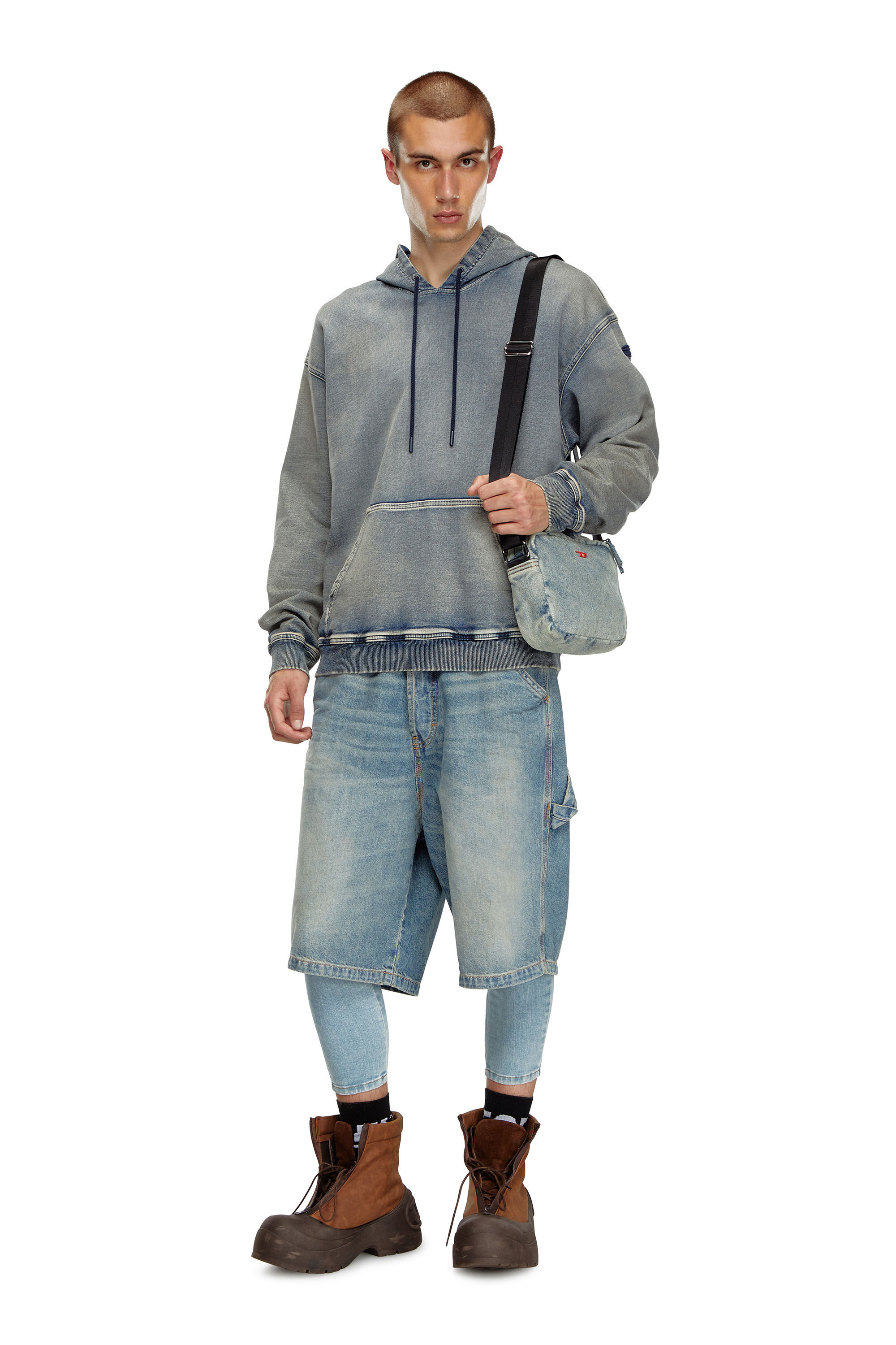 Men's Rave-Camera bag in solarised denim | Blue | Diesel