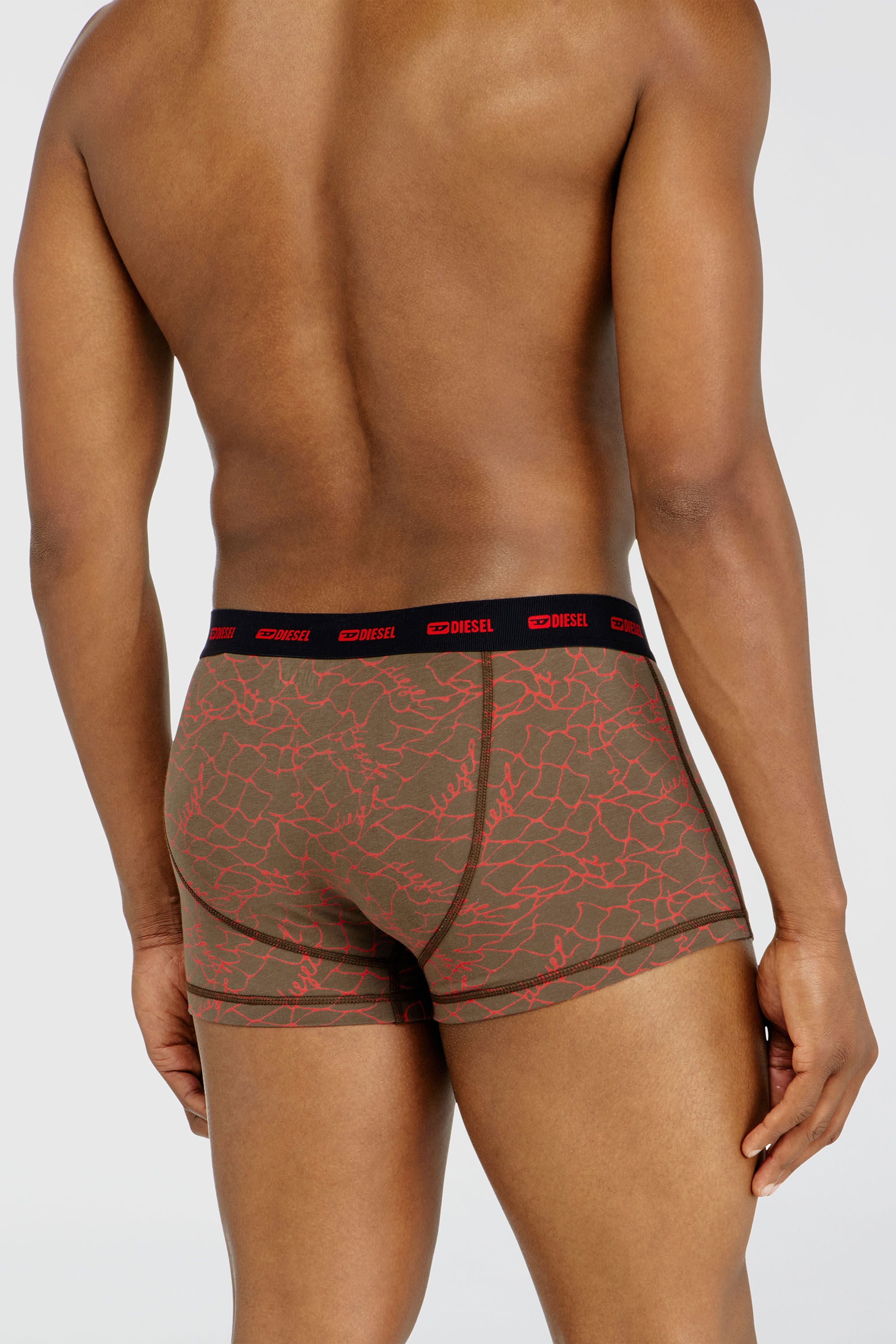 Diesel - DAMIEN-UTLT-3PACK, Man's Three-pack of trunks with graphic motif in Black/Brown - 3