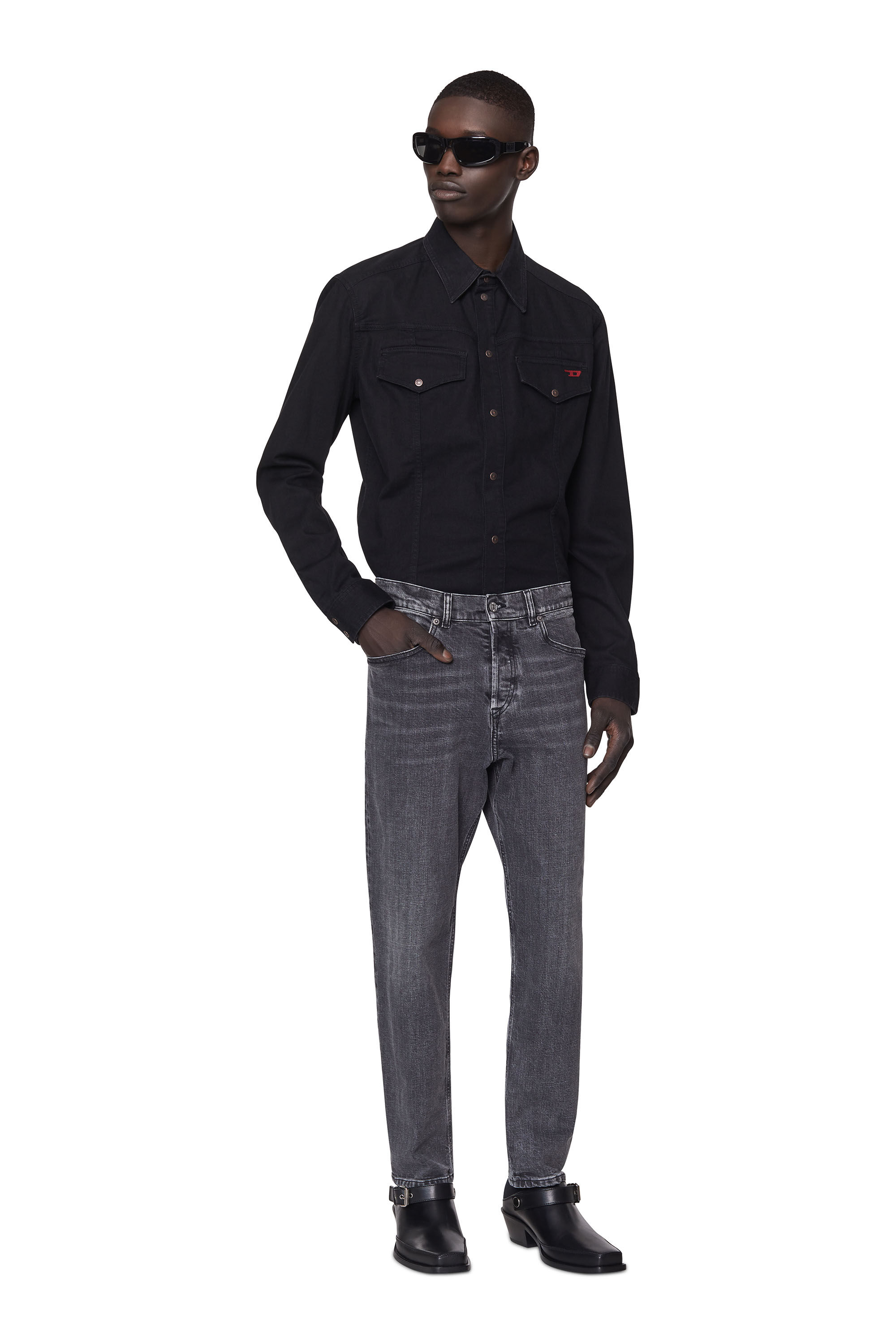 Diesel - Tapered Jeans 2005 D-Fining 09C47, Tapered Jeans - 2005 D-Fining Homme in Noir - 1