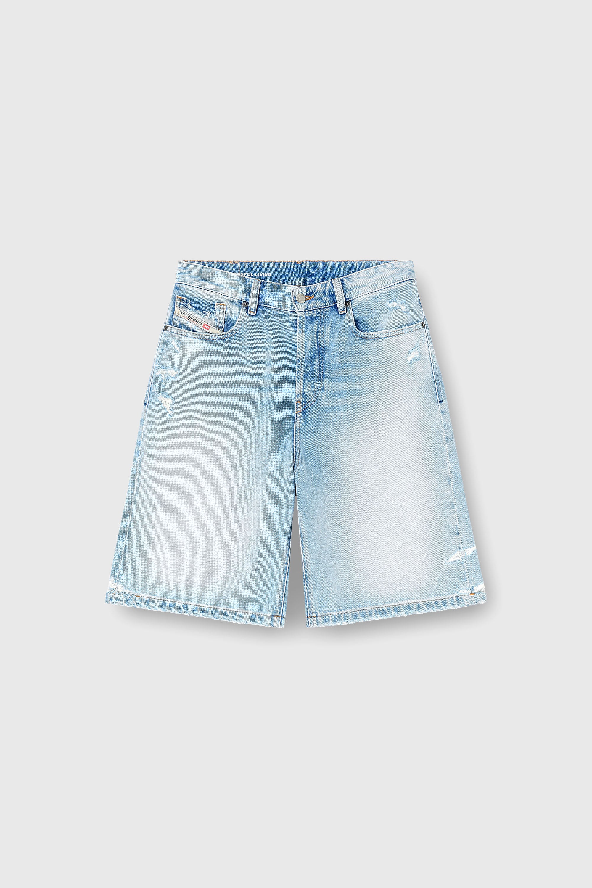 Diesel - DE-SIRE-SHORT, Shorts en denim d&eacute;truit Femme in Bleu - 2