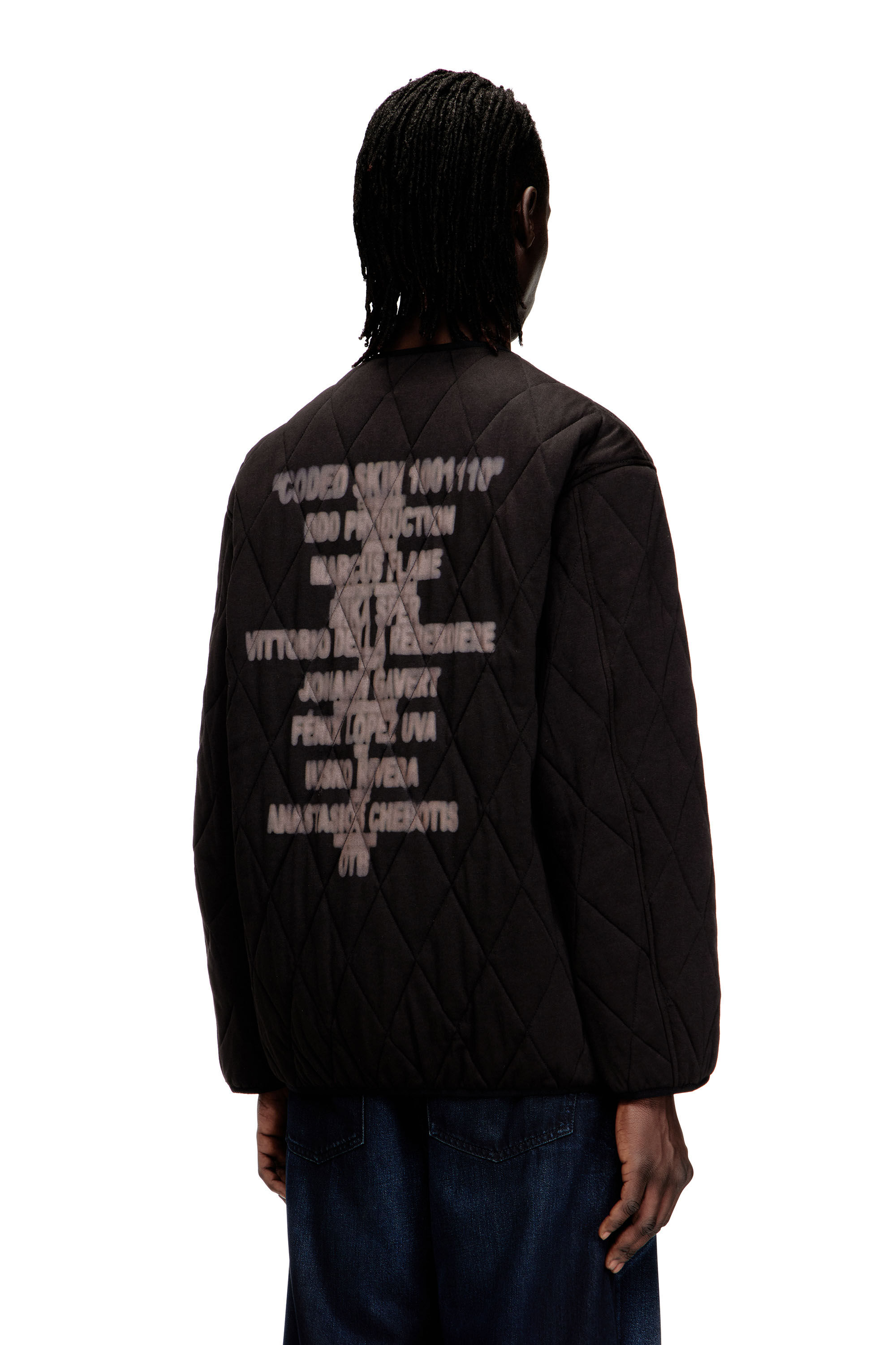 Men's Quilted liner-style jacket | Brown | Diesel HK