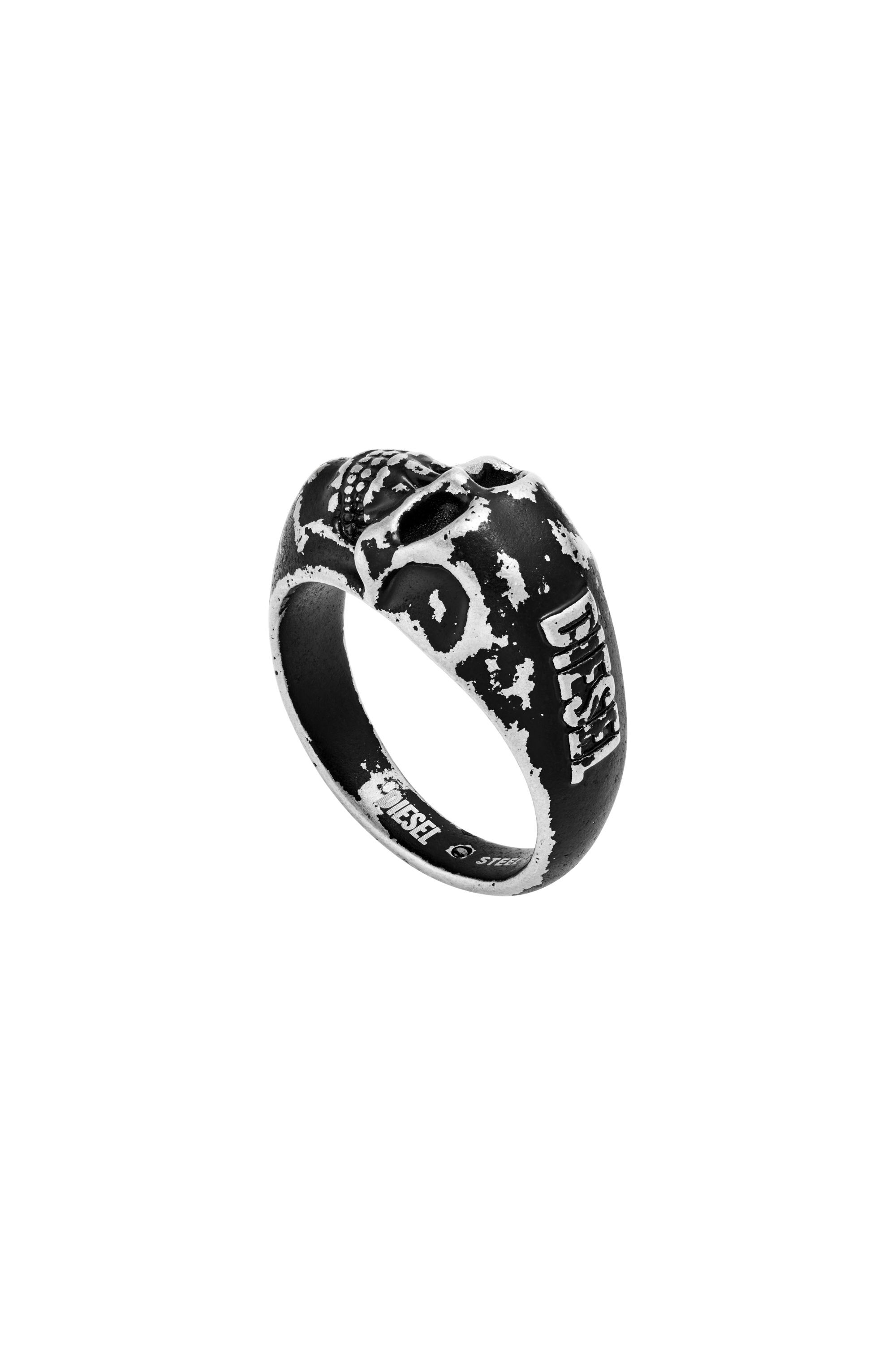 Women's Stainless Steel Skull Ring | Black | Diesel Women's Stainless Steel Skull Ring | Black | Diesel