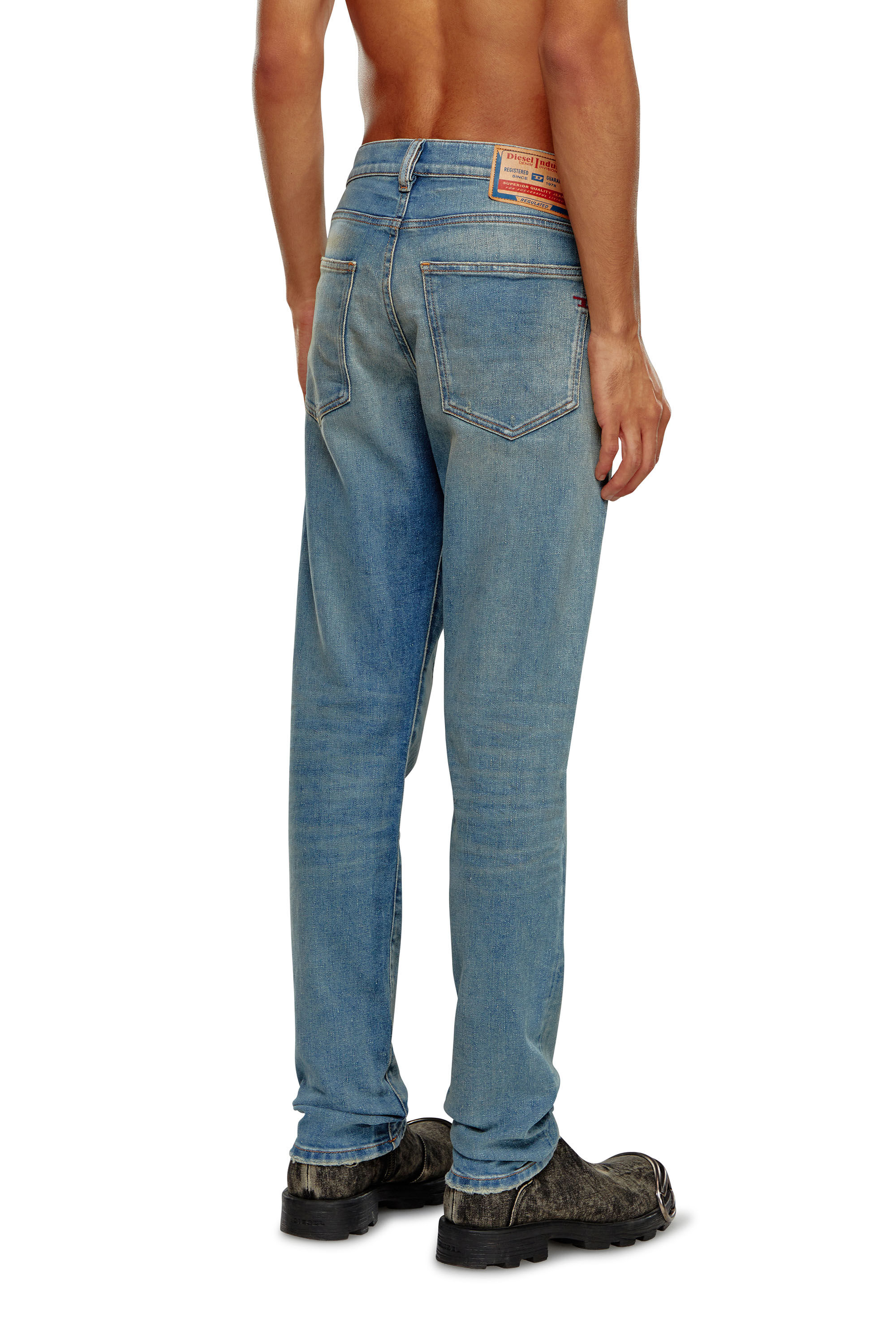 Diesel - Slim Jeans 2019 D-Strukt 09H50 Homme, Bleu moyen - Image 4