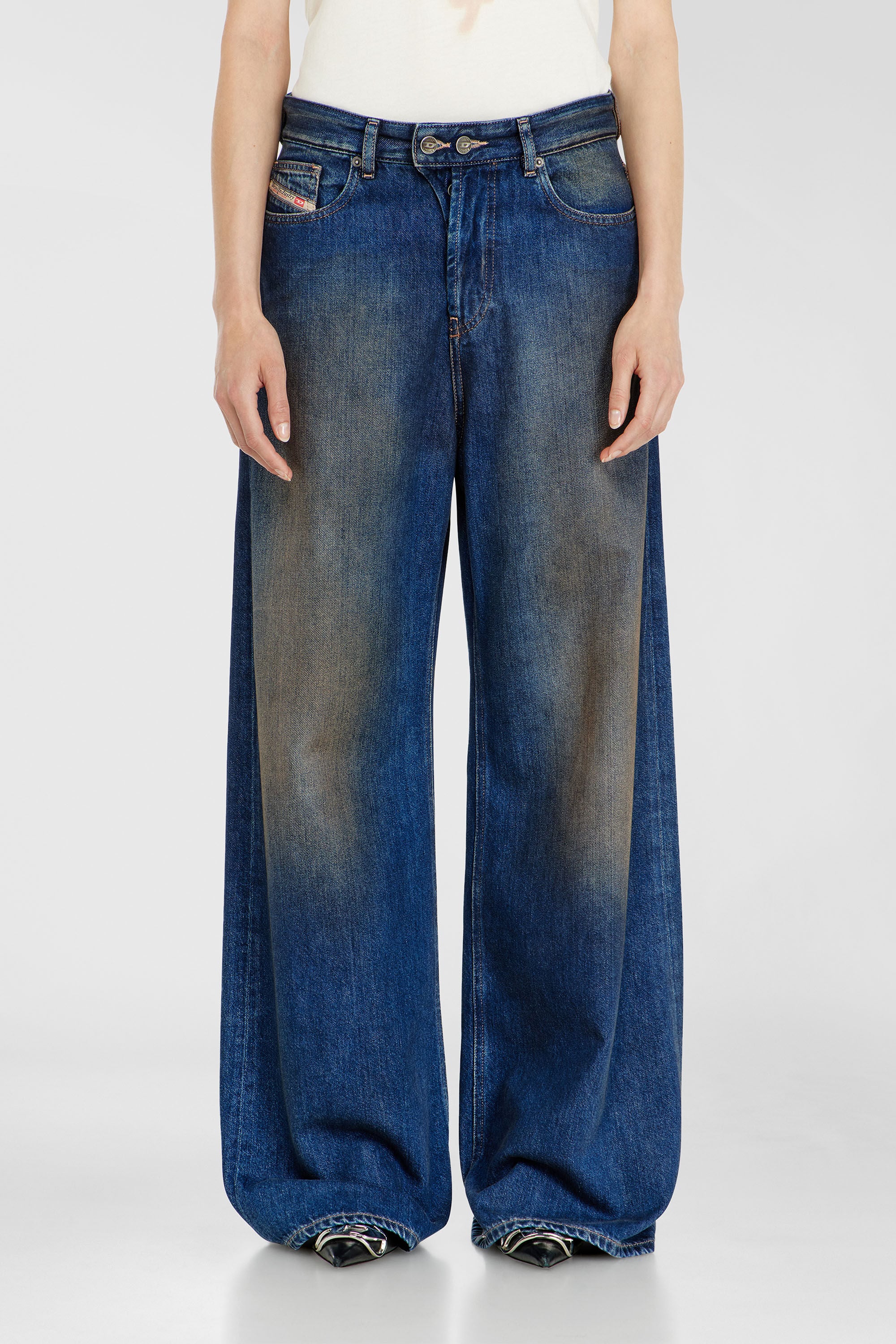 Diesel - Female's Relaxed Jeans 1996 D-Sire 09P47, Dark Blue - 4