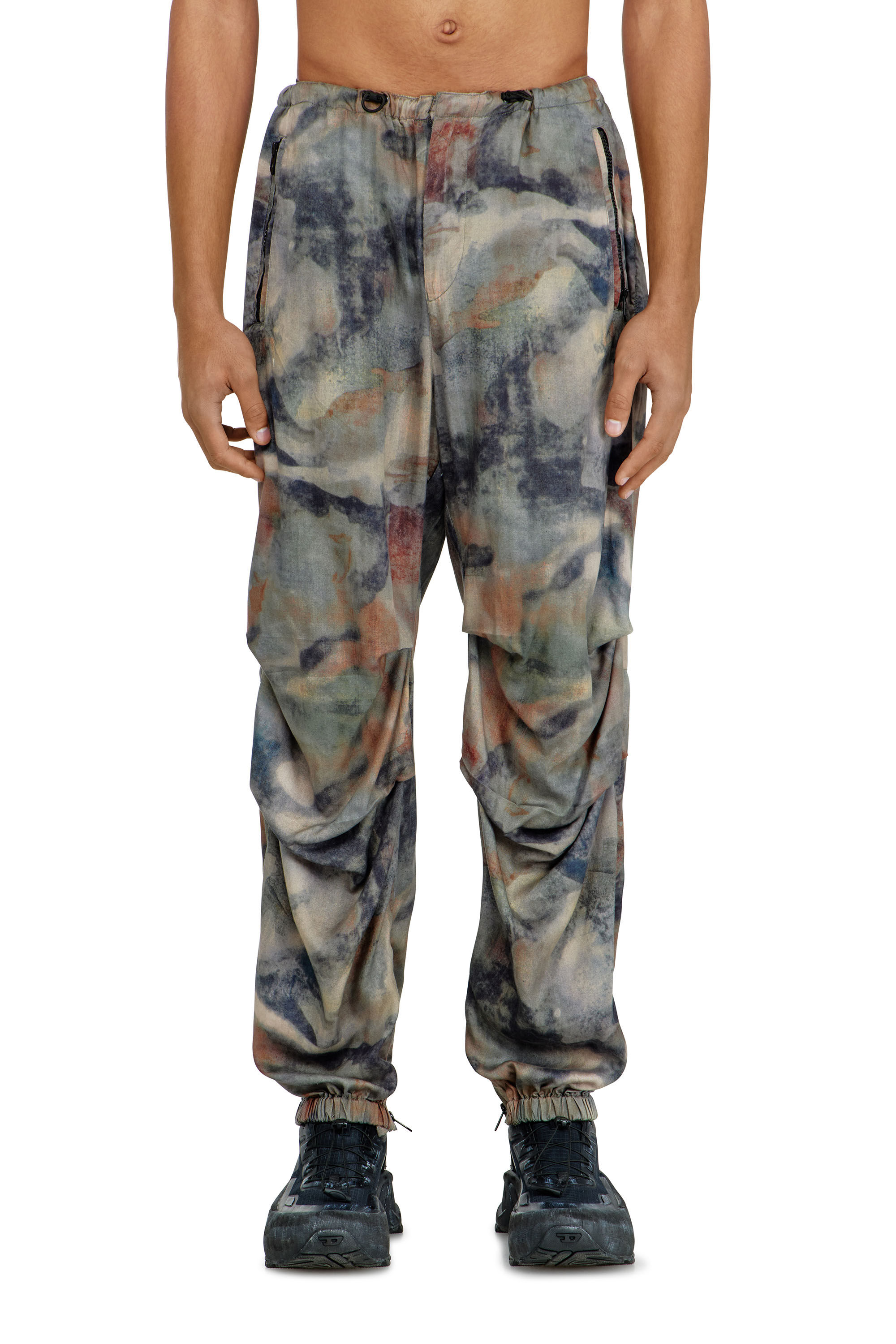 Diesel - P-STITCH-TKBZ, Pantalones cargo en tejido estampado Hombre in Multicolor - 3