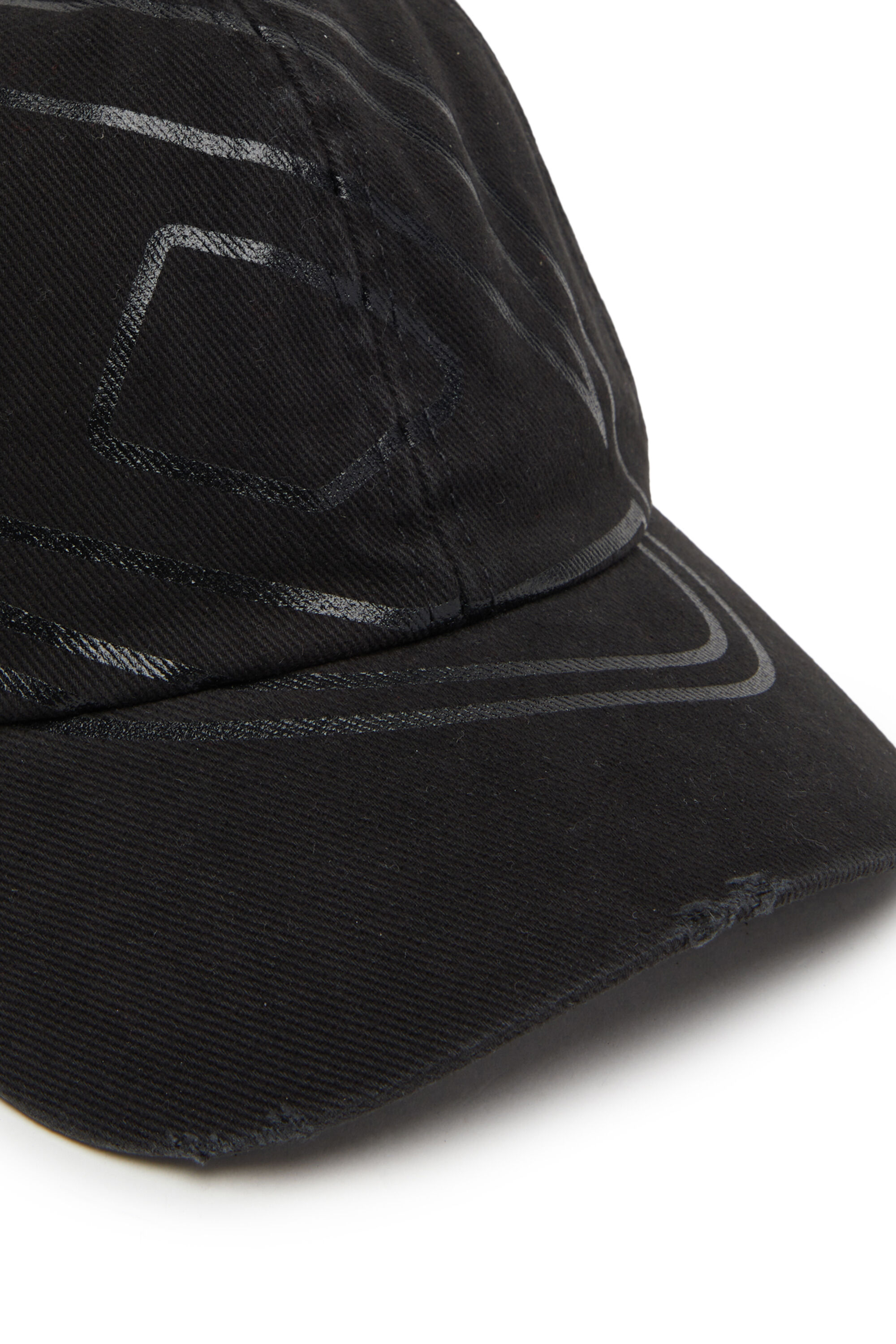 Diesel - C-COLM-STEN, Male's Baseball cap in brushed twill in Black - 3