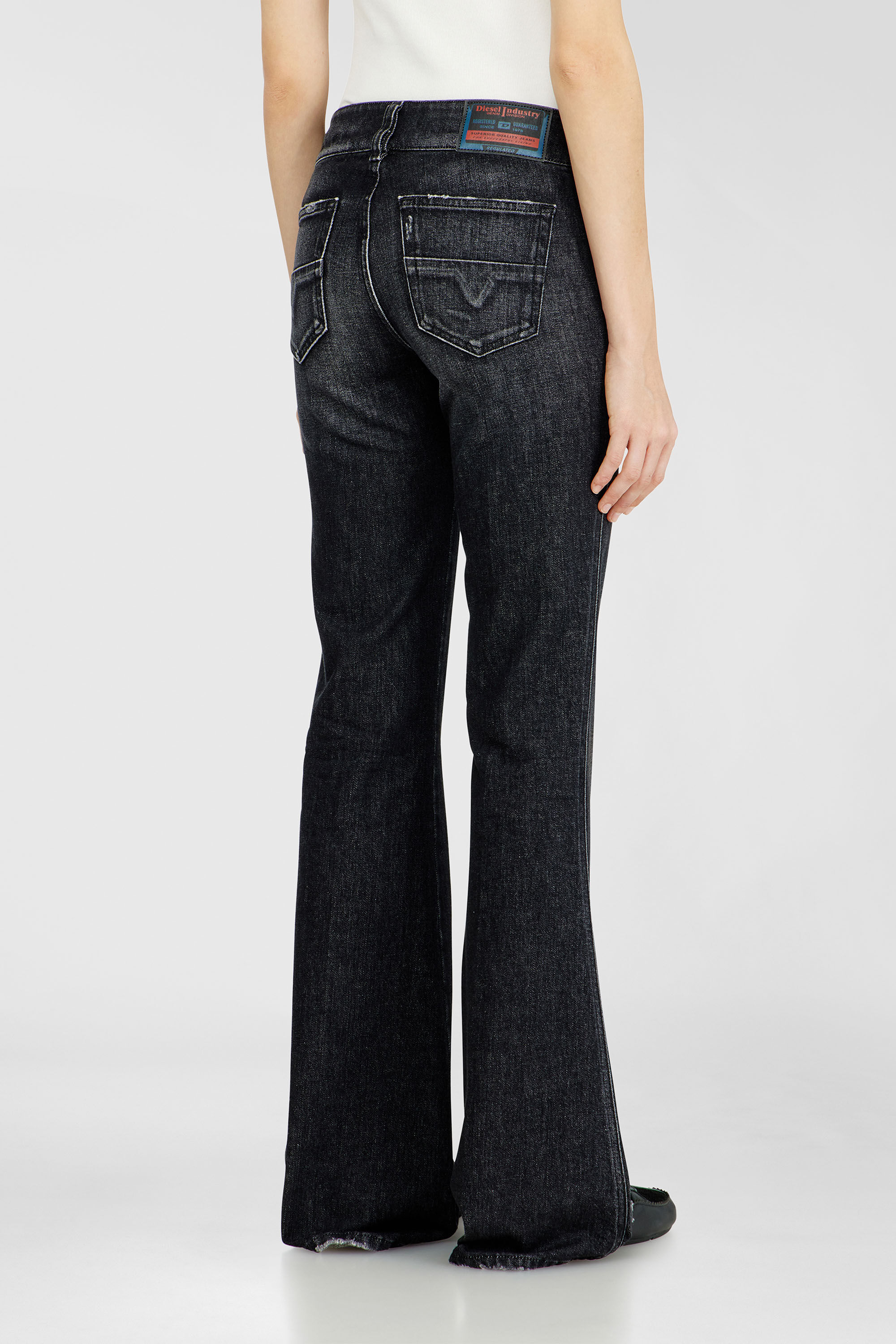 Diesel - Woman's Bootcut Jeans D-Hush 09N50, Black/Dark grey - 5