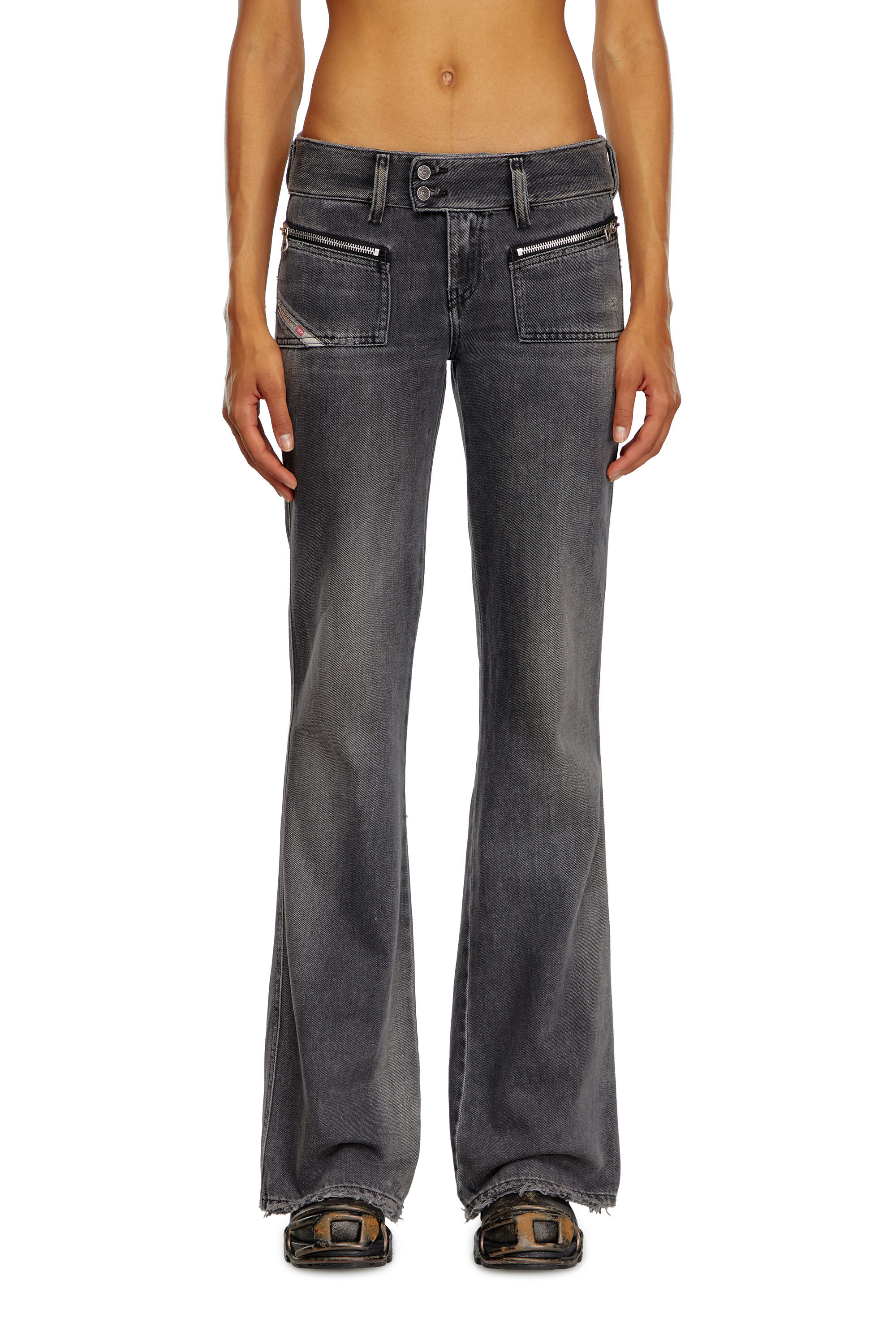 すぐ届く*DIESEL*ディーゼル* Bootcut Jeans D-Hush 09k14 Women's Bootcut Jeans | Black/Dark Grey | Diesel D-Hush