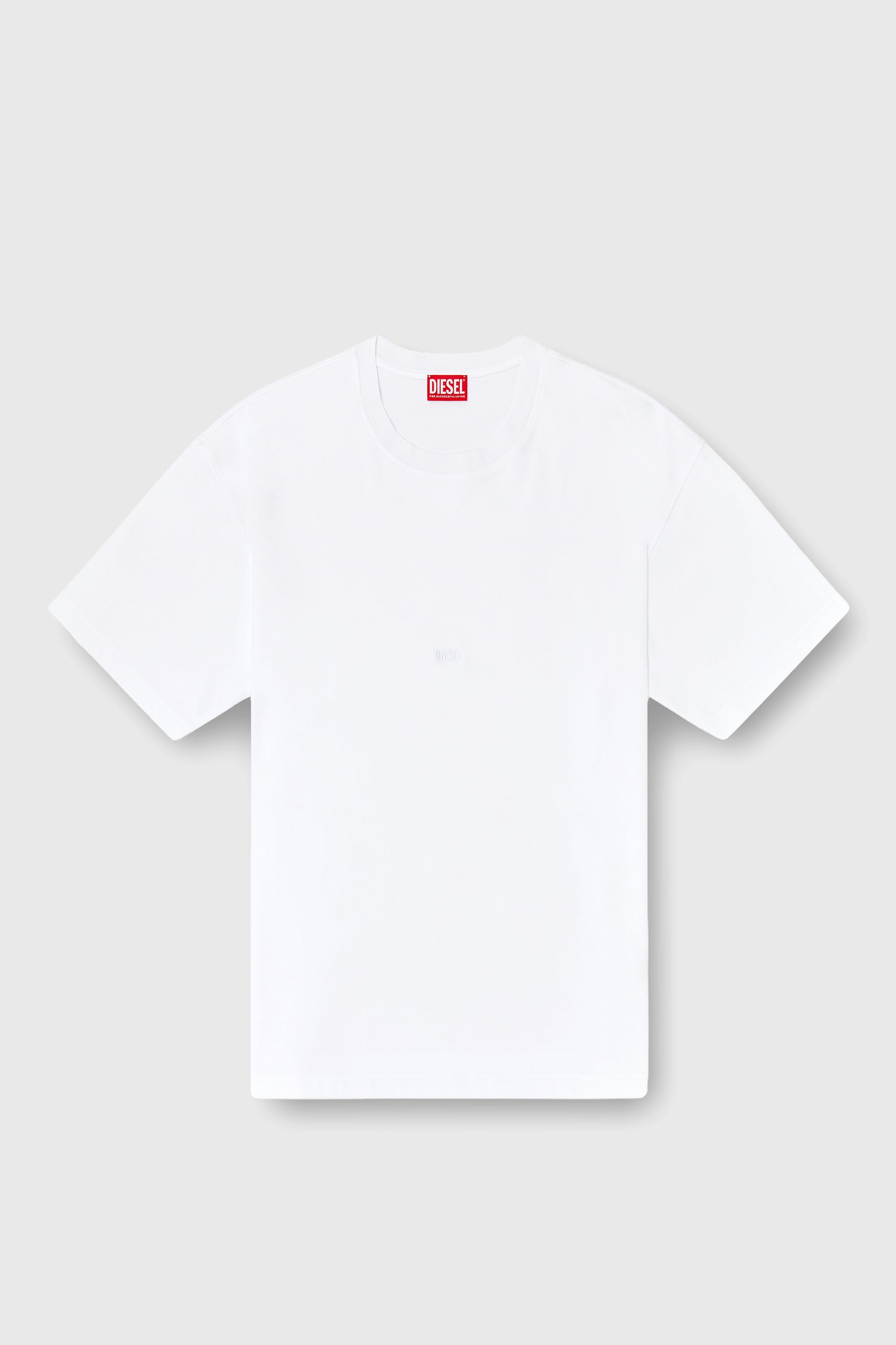 Diesel - T-BOXT-AA16, Man's Cotton-interlock T-shirt with logo embroidery in White - 2