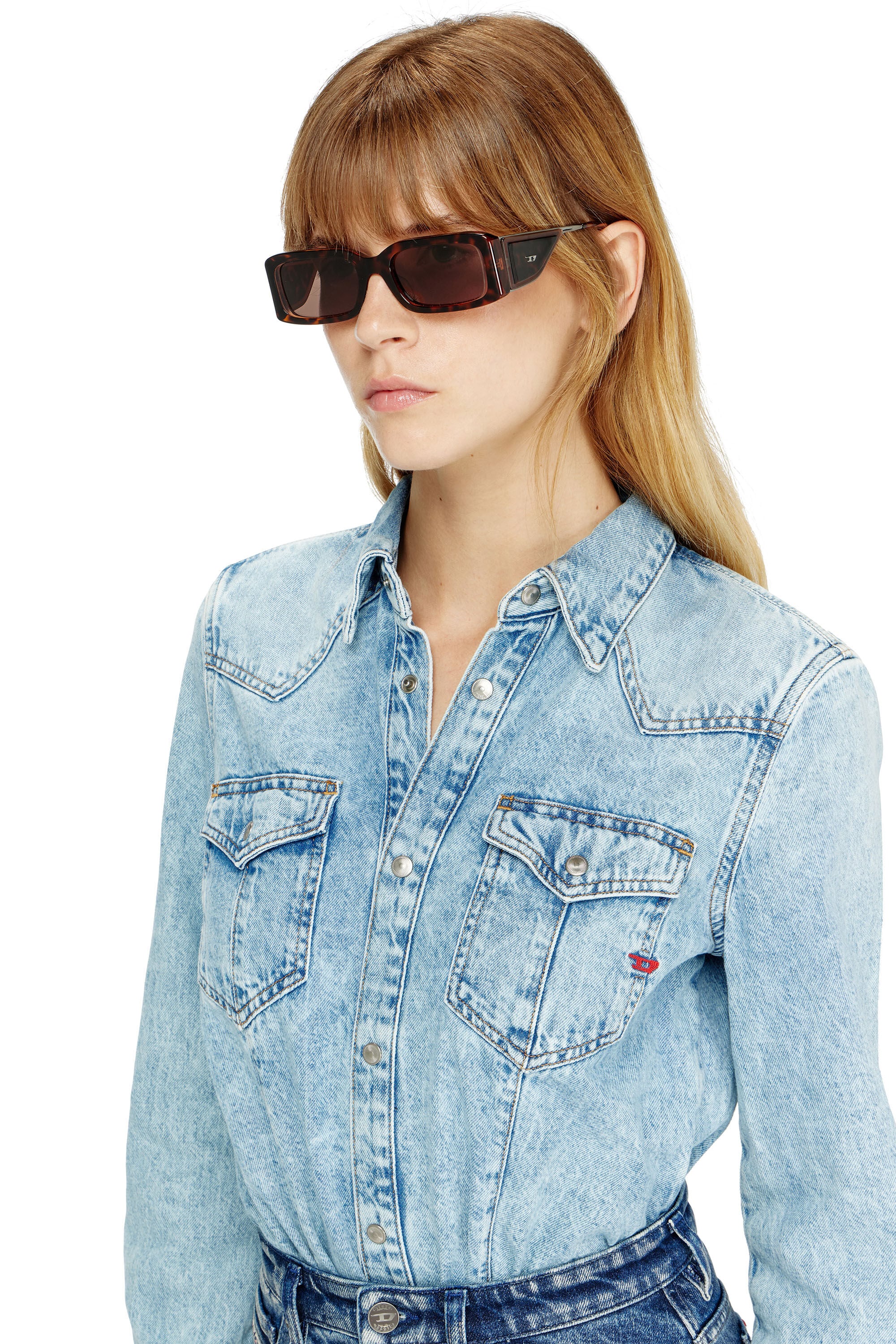 Diesel - 0DL2017U, Gafas de sol rectangulares Unisex in Marr&oacute;n - 4