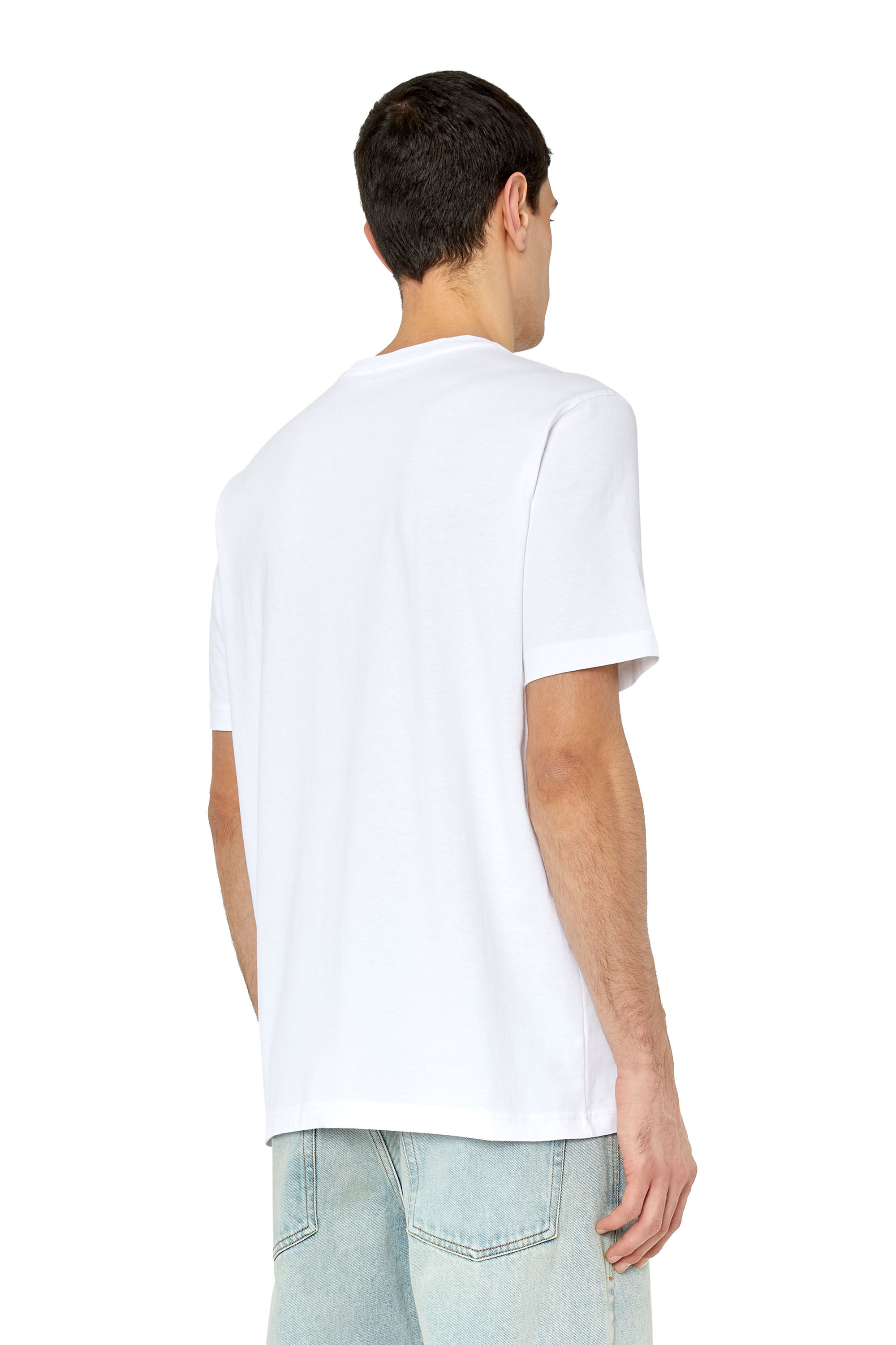 Diesel - T-JUST-G24, Male's T-shirt with Diesel sunset print in White - 4