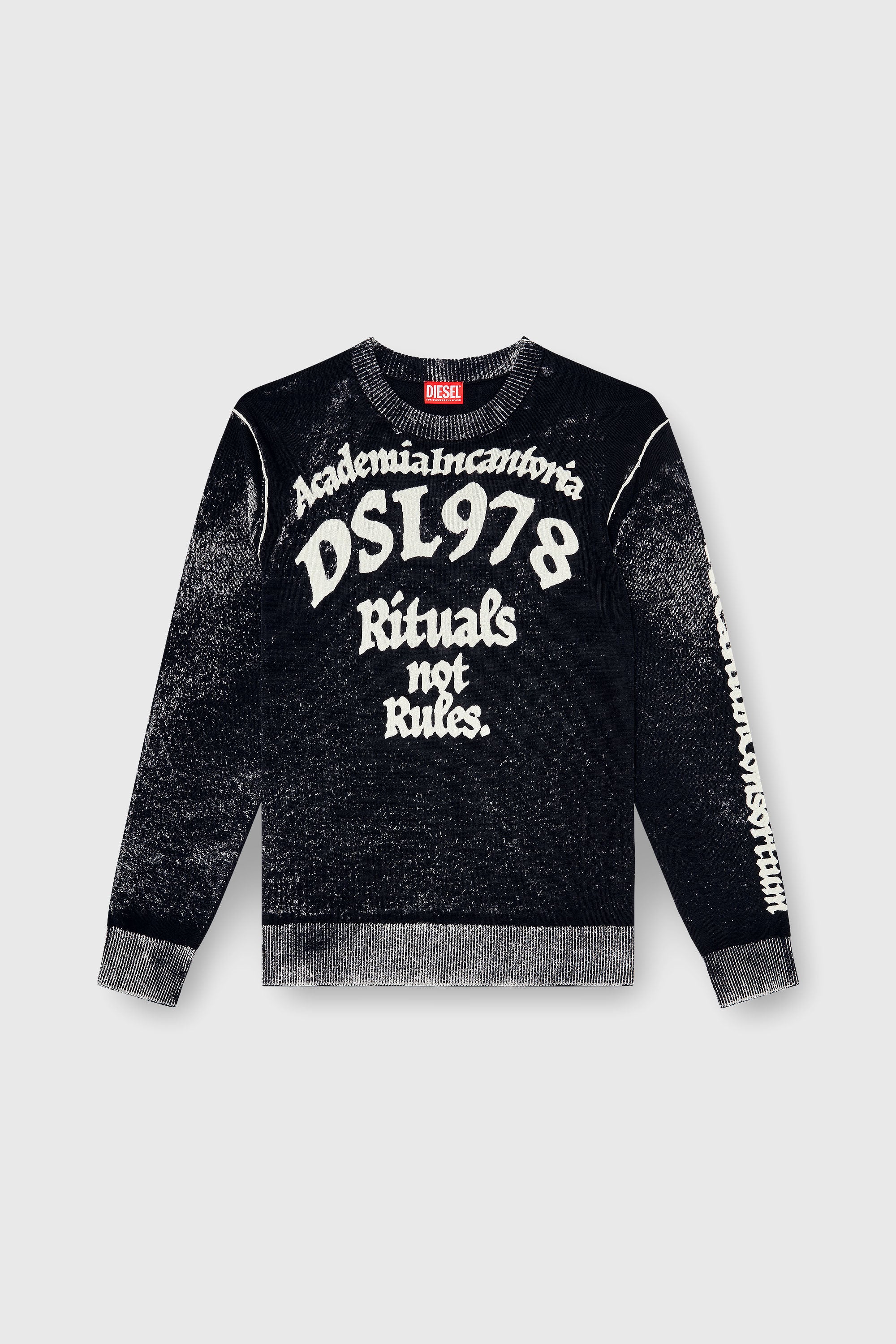 Men's Treated cotton jumper with slogan | Multicolor | Diesel US