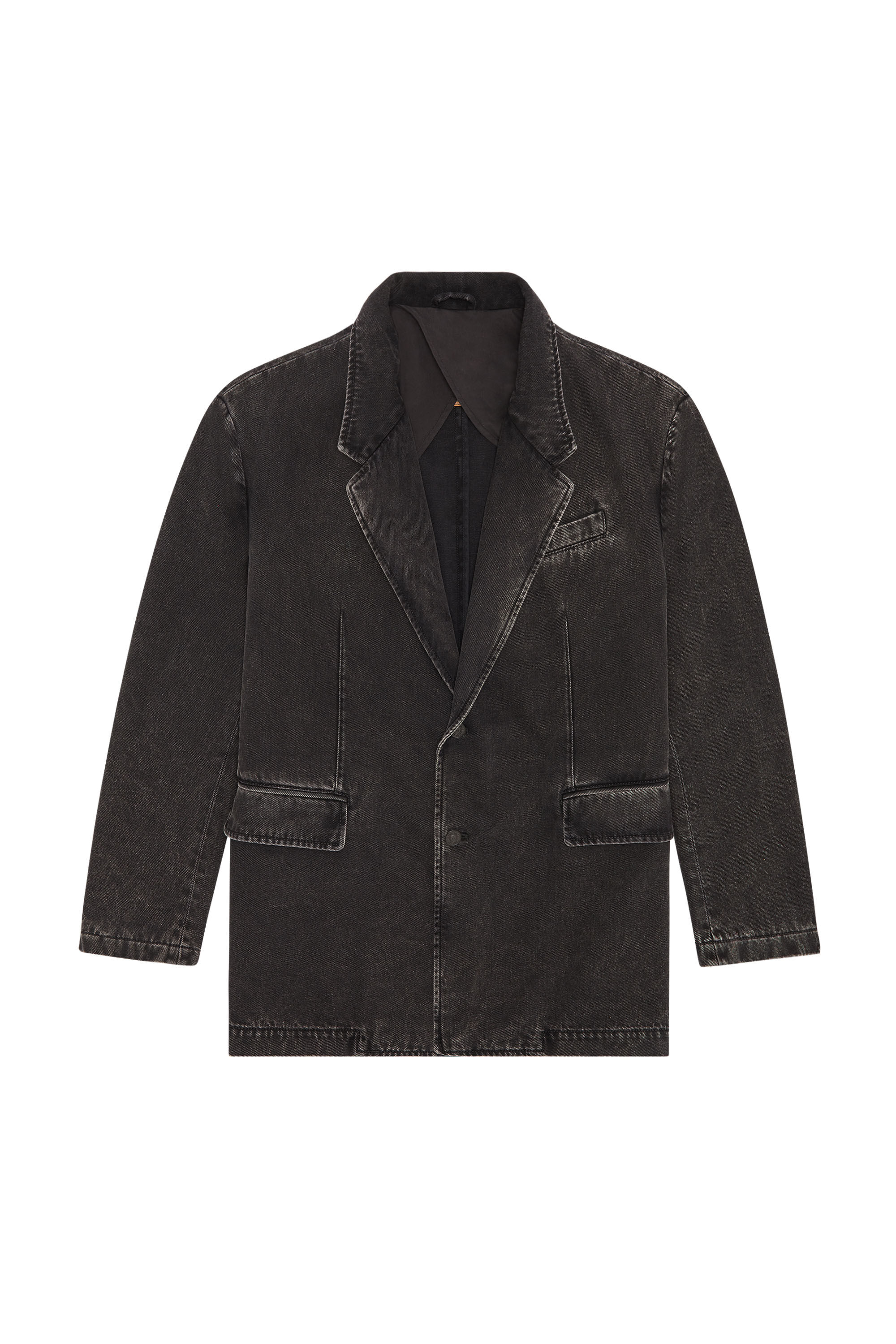 Diesel - D-BLAZ SINGLE BREASTED BLAZER, Blazer en denim Mixte in Noir - 2
