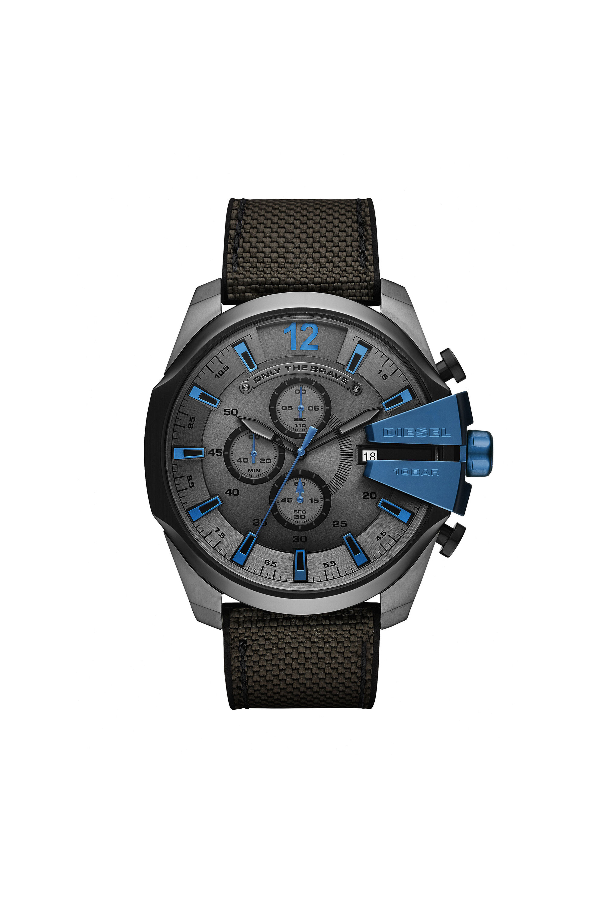 Diesel - DZ4500, Mega Chief montre chronographe noire et grise Homme in Noir - 1