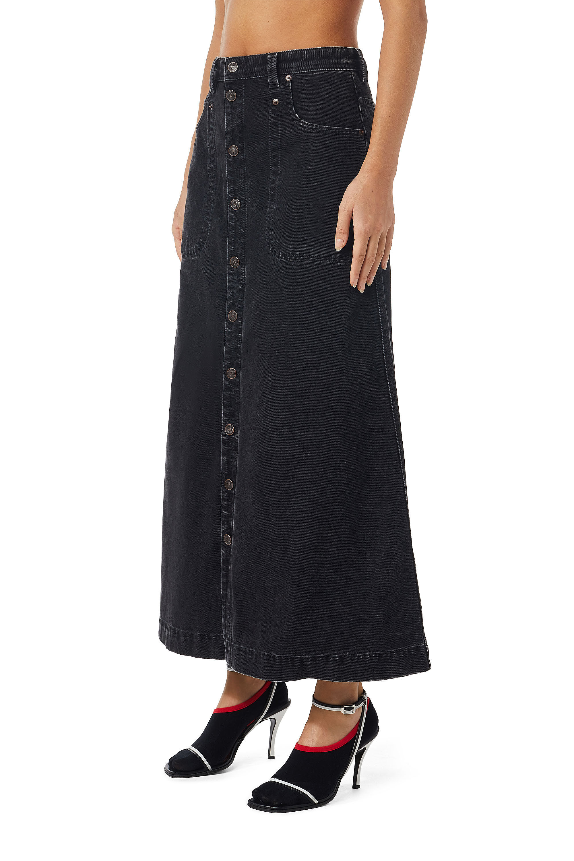 DE-ALBUS-L A-LINE LONG SKIRT, 